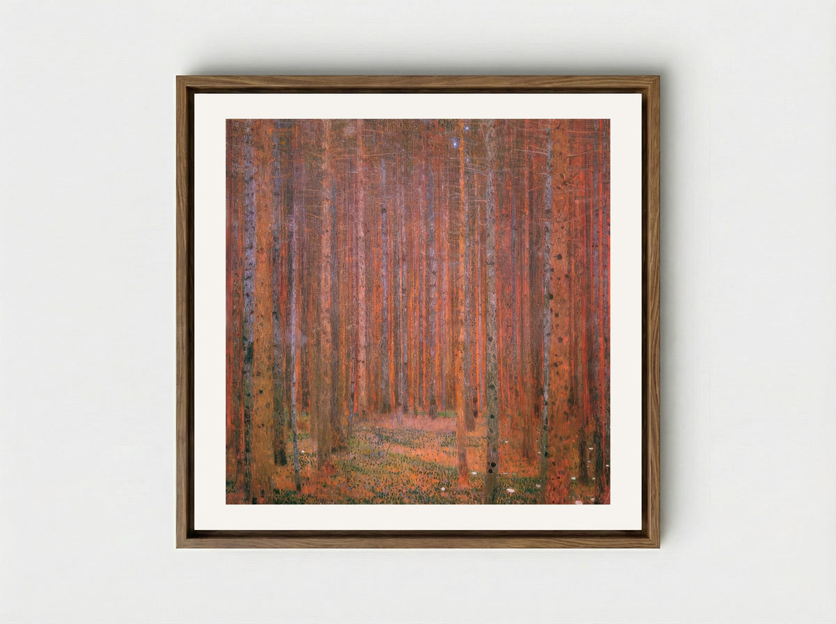 Fir Forest by Henri Rousseau – Dreamlike Woodland Landscape Art Print - Framed Canvas Wood