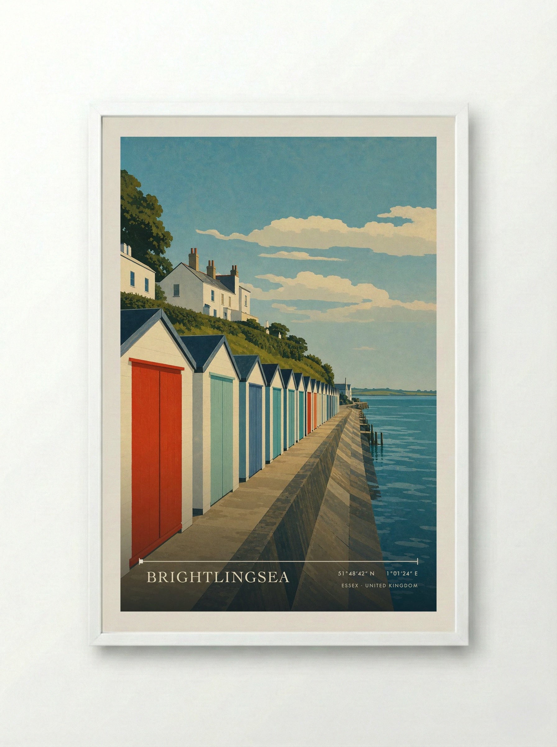 Brightlingsea Essex United Kingdom Travel Poster - Framed Print White