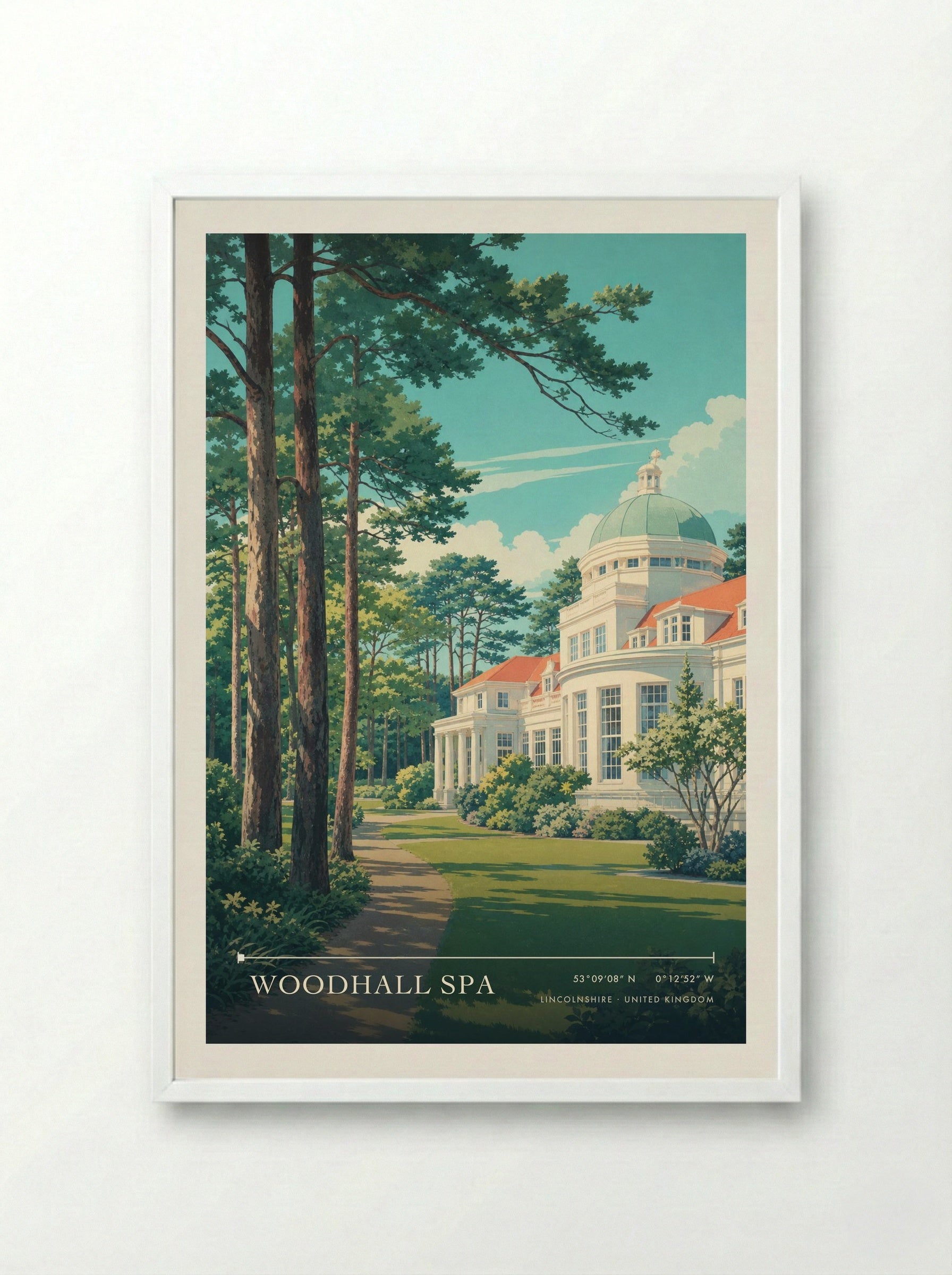 Woodhall Spa Lincolnshire United Kingdom Travel Poster - Framed Print White