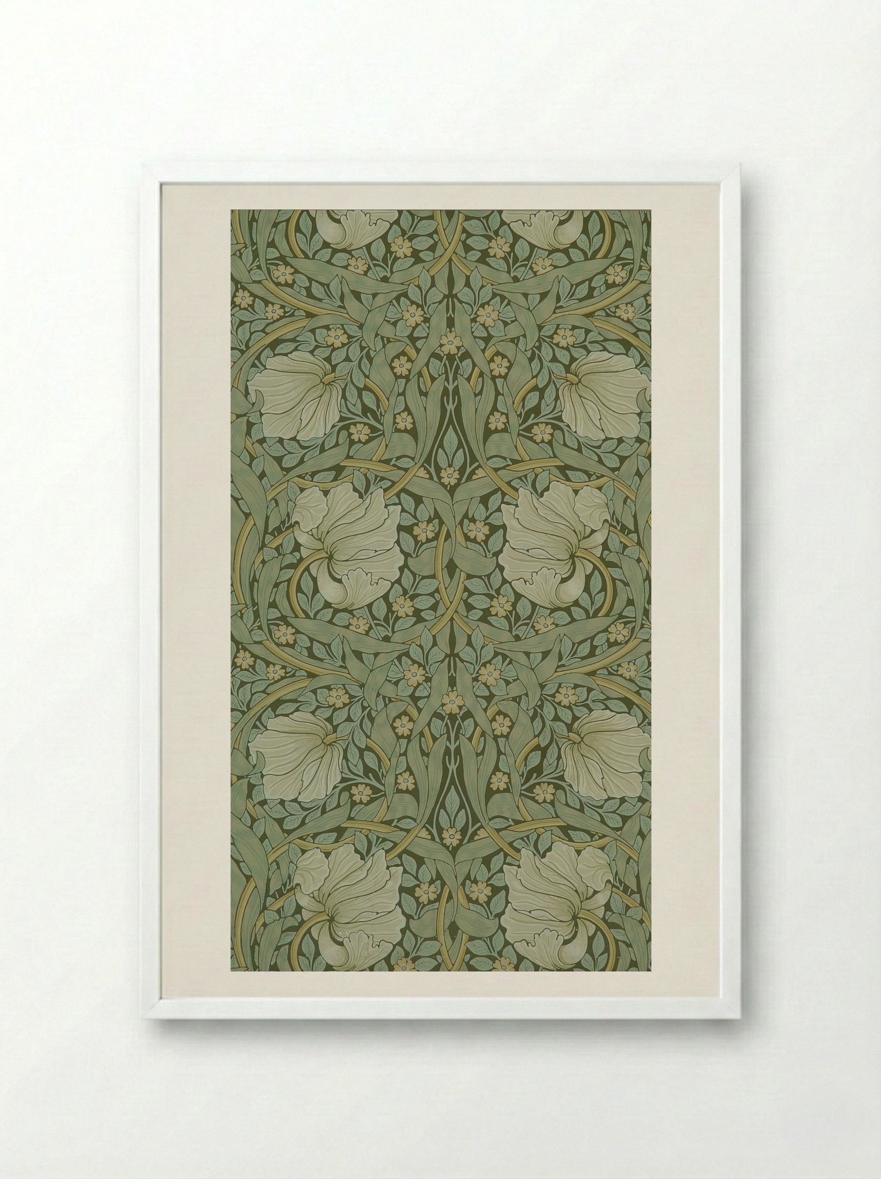 Pimpernel - William Morris - Framed Print White