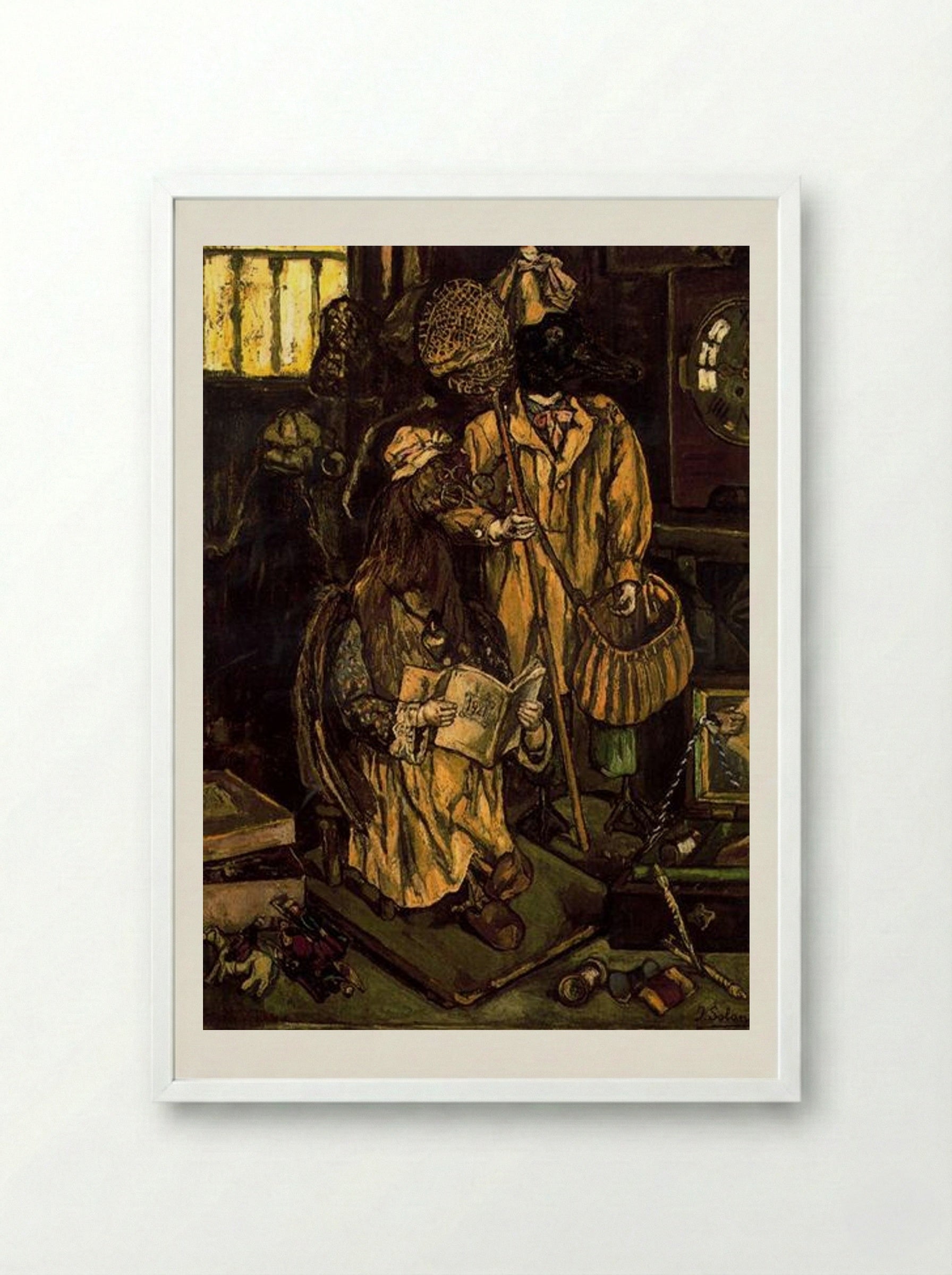 Birds - José Gutiérrez Solana - Framed Print White