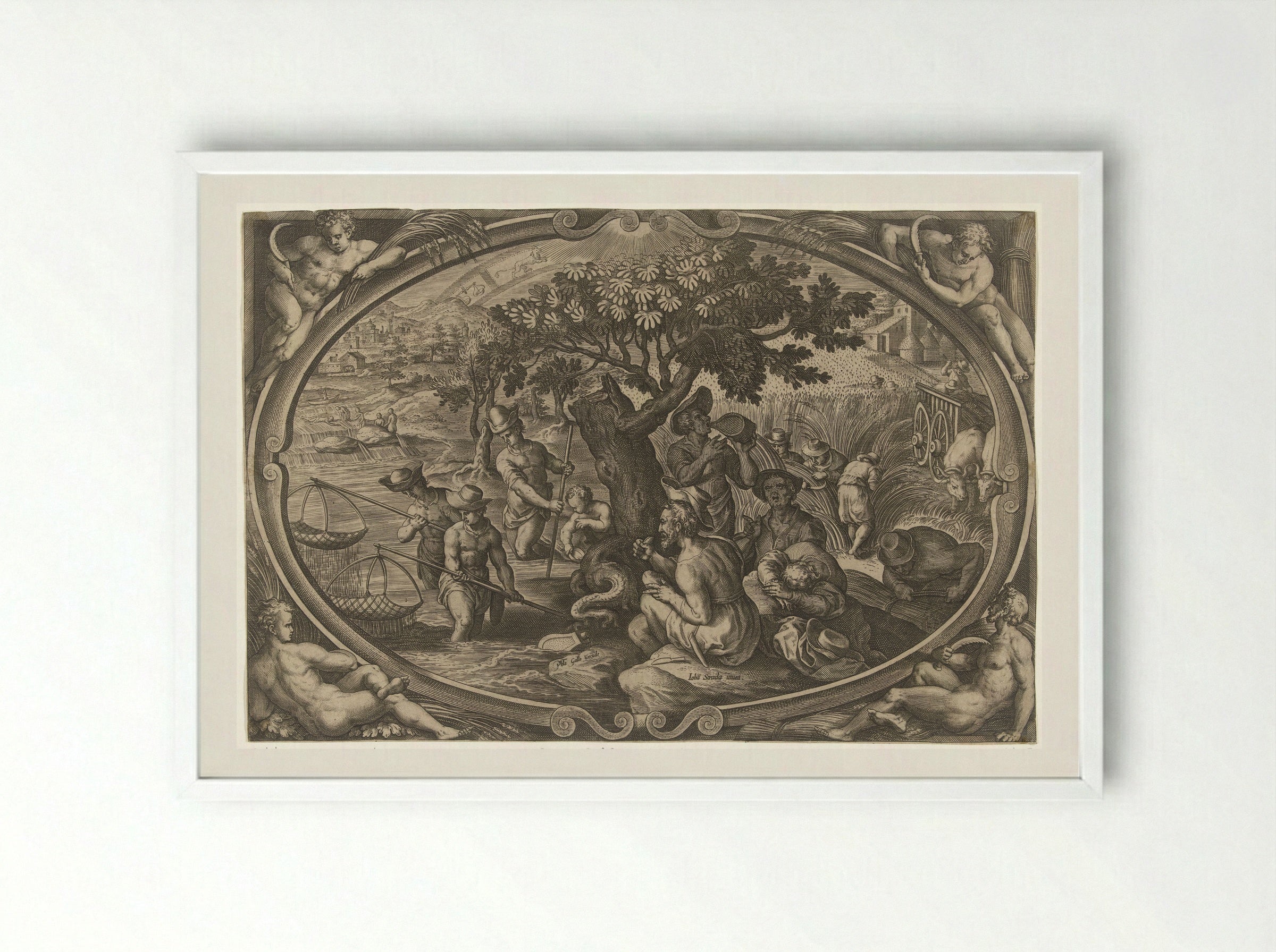 Zomer (Summer) - Philips Galle - Framed Print White