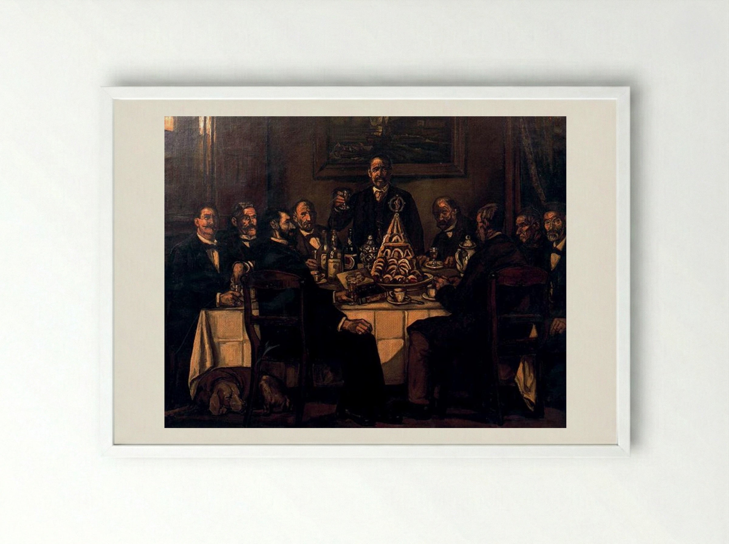 The Return of the Indian - José Gutiérrez Solana - Framed Print White