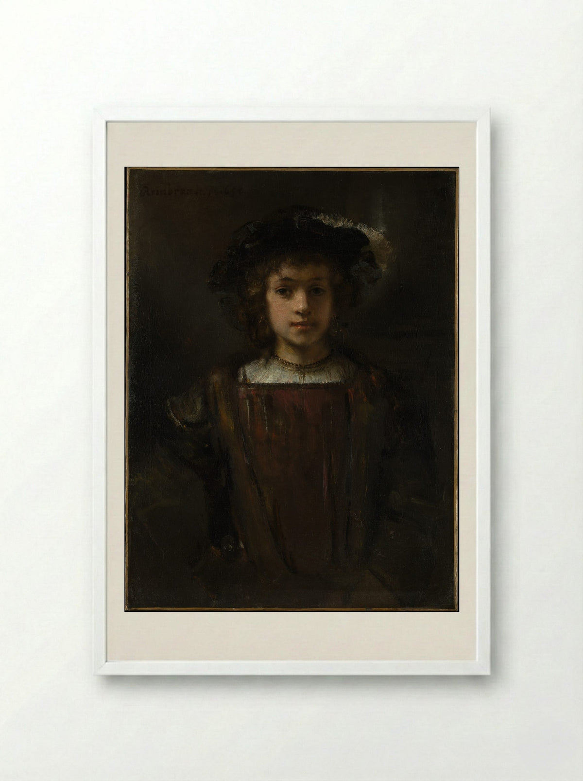 Titus van Rijn - Rembrandt van Rijn - Framed Print White