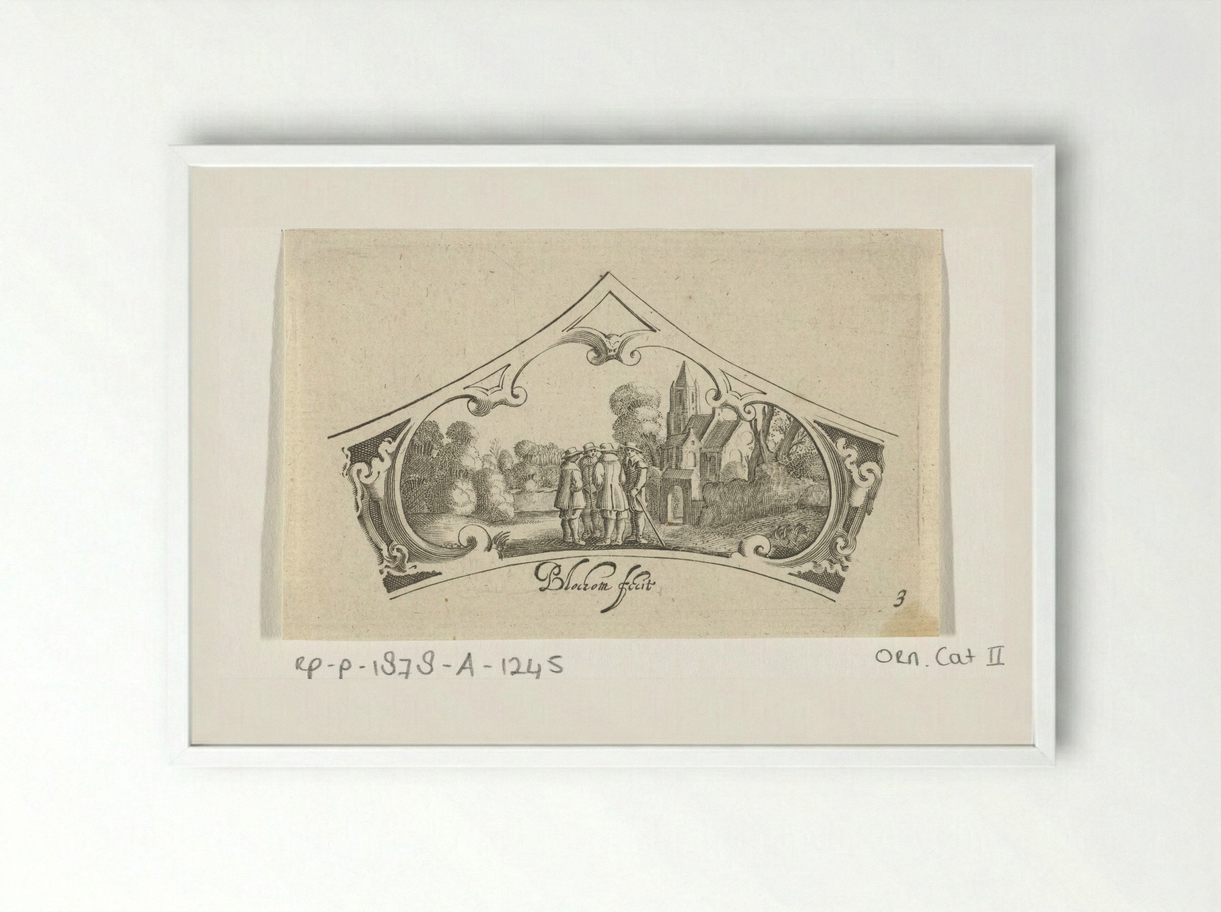 Vier converserende mannen - Claes Jansz. Visscher (II) - Framed Print White