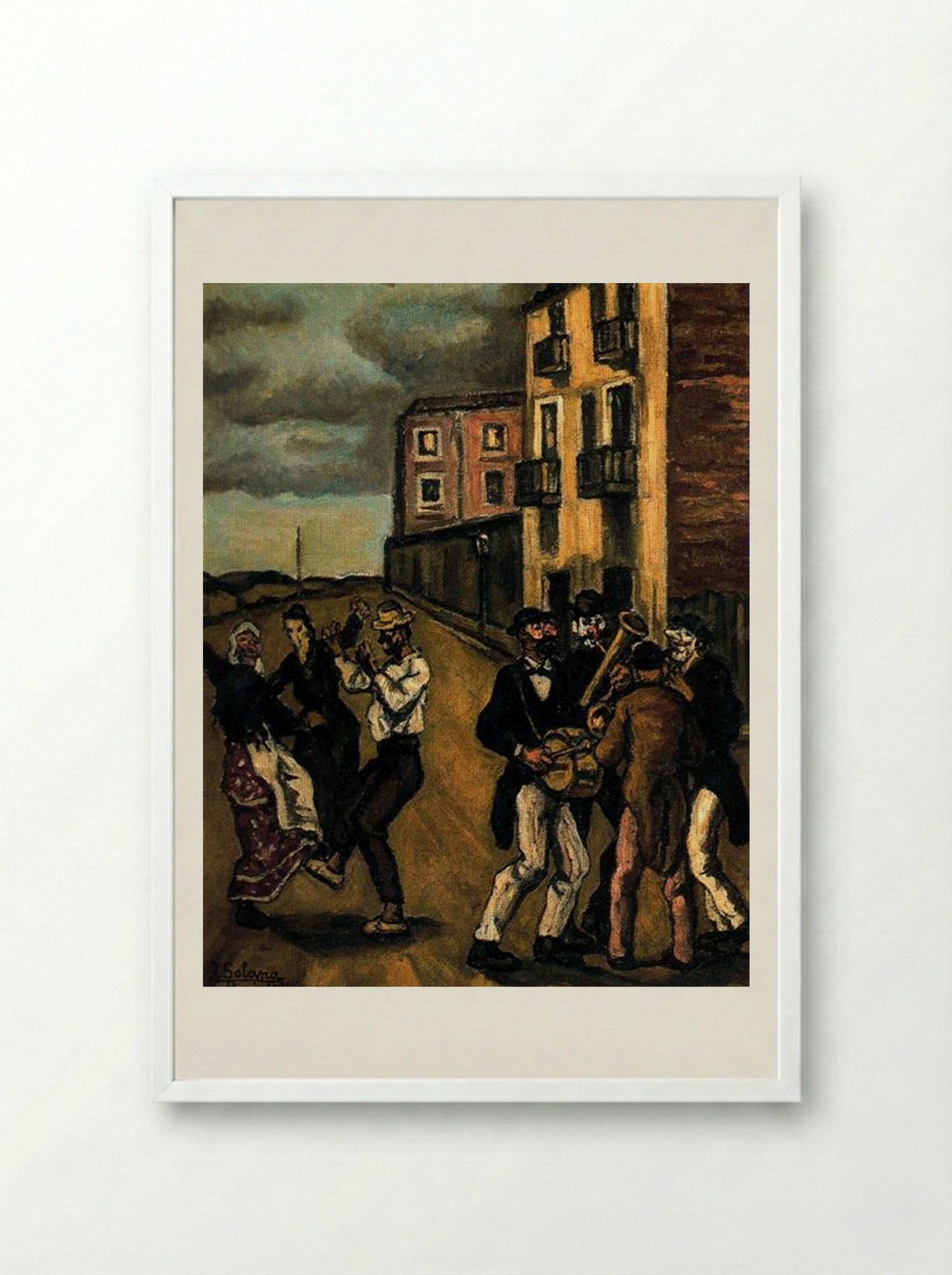 Masks - José Gutiérrez Solana - Framed Print White