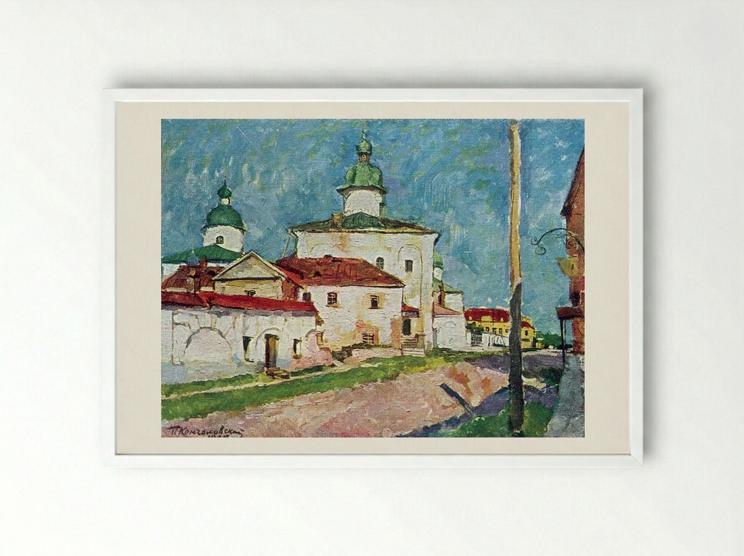 Temple of Myrrh Bearers - Pyotr Konchalovsky - Framed Print White