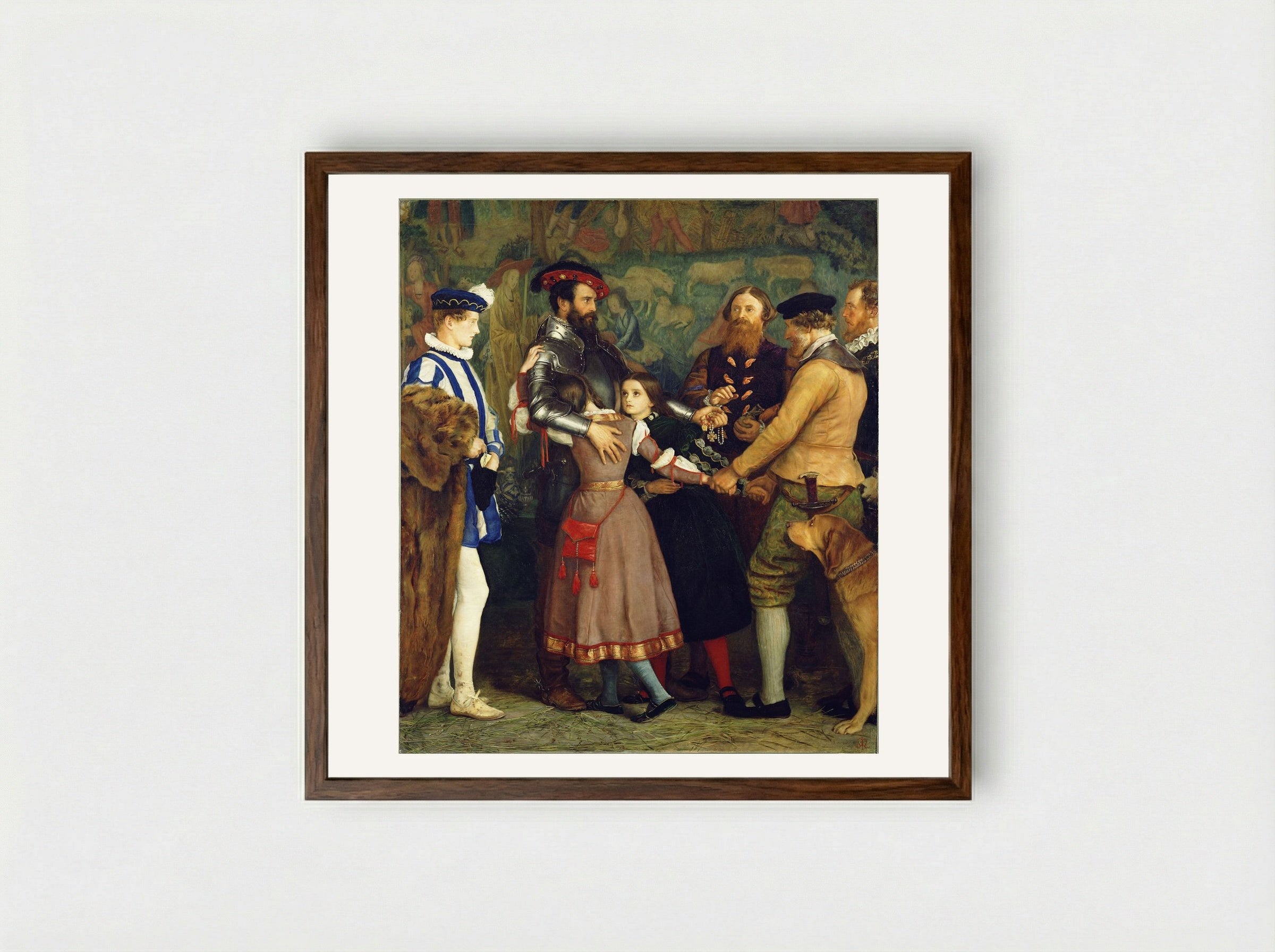 The Ransom - John Everett Millais - Framed Print Dark Wood