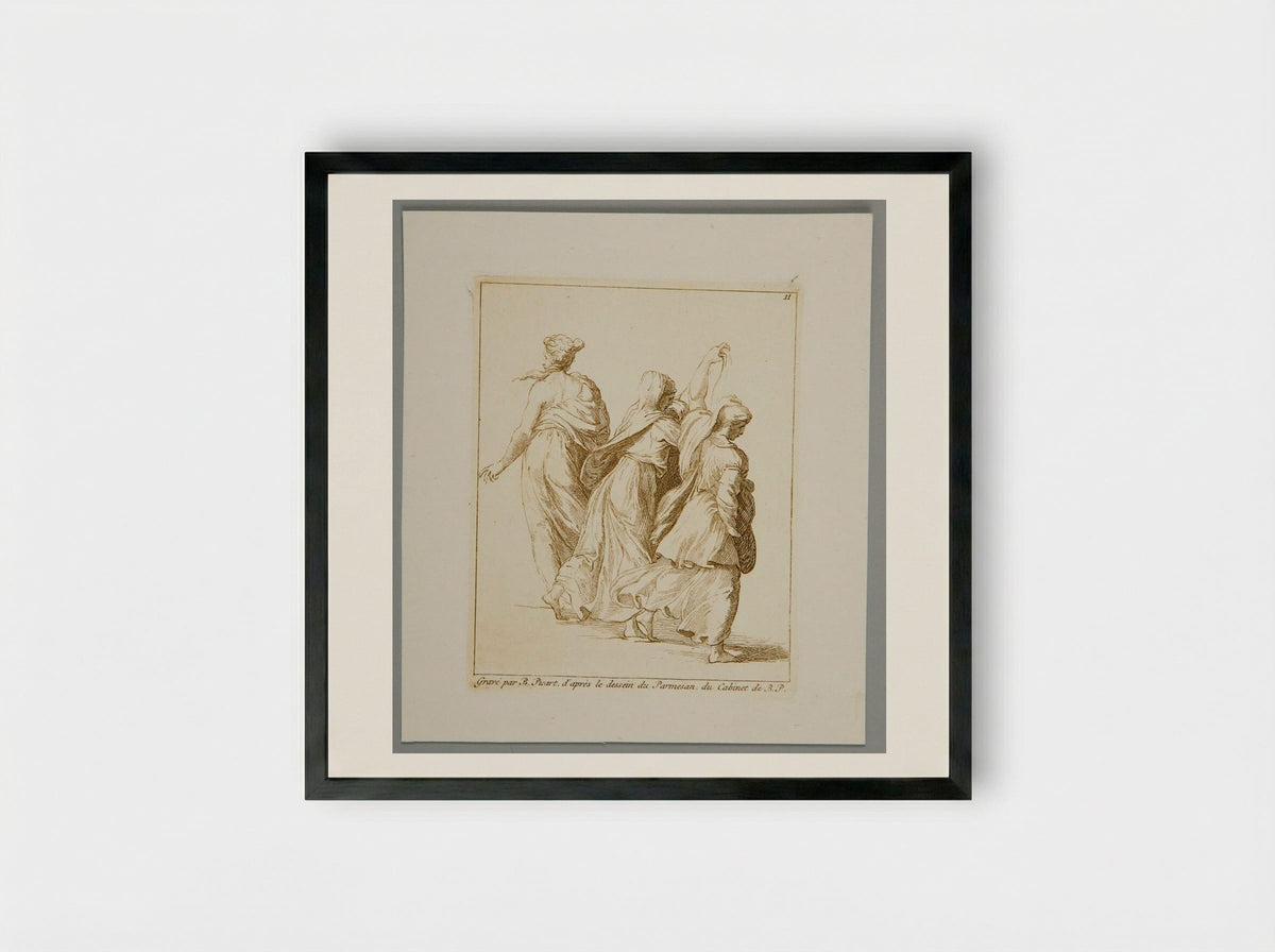 Three Holy Women - Bernard Picart - Framed Print Black