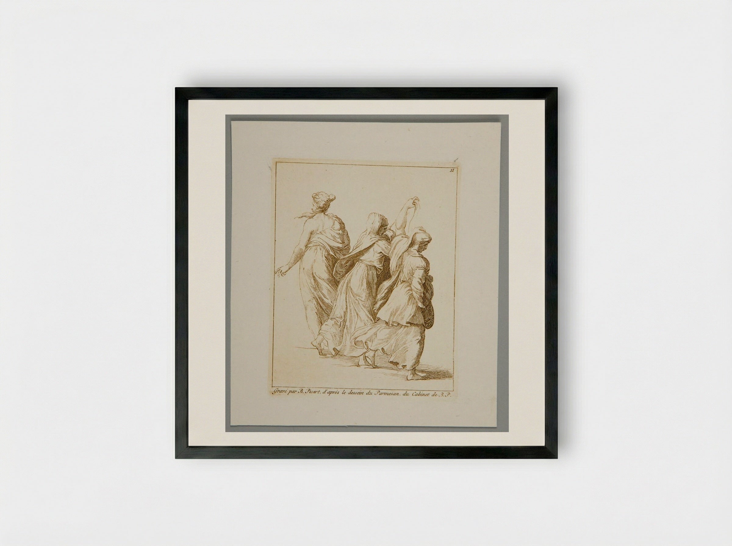 Three Holy Women - Bernard Picart - Framed Print Black