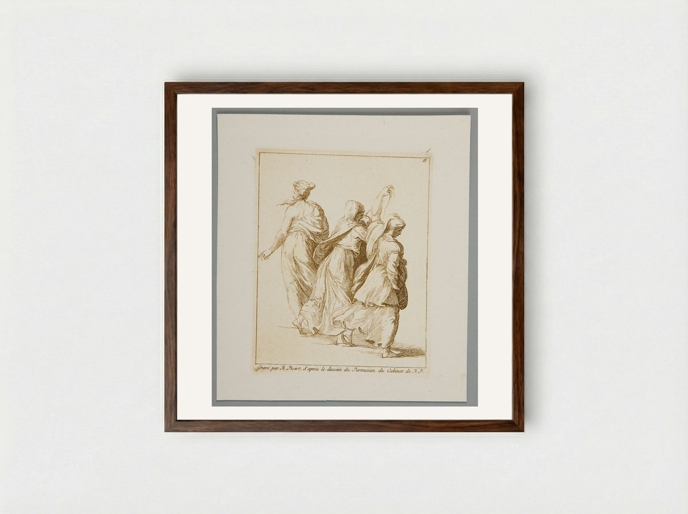 Three Holy Women - Bernard Picart - Framed Print Dark Wood