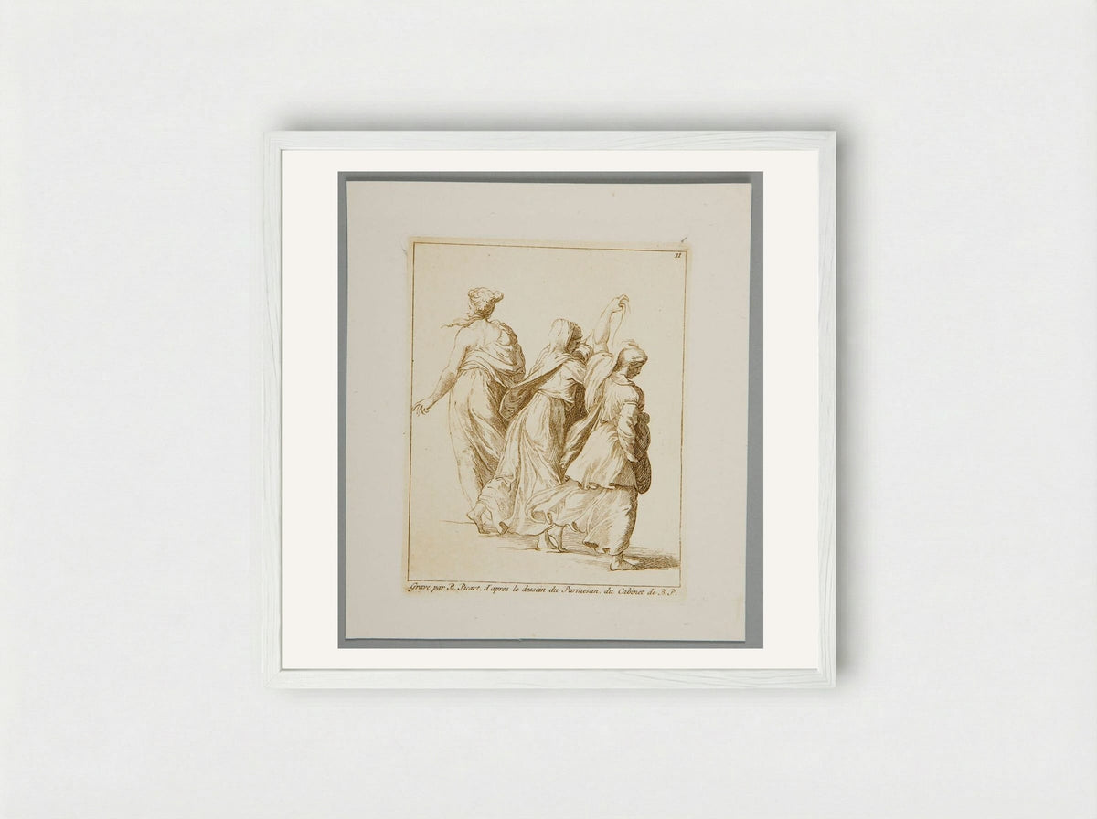 Three Holy Women - Bernard Picart - Framed Print White