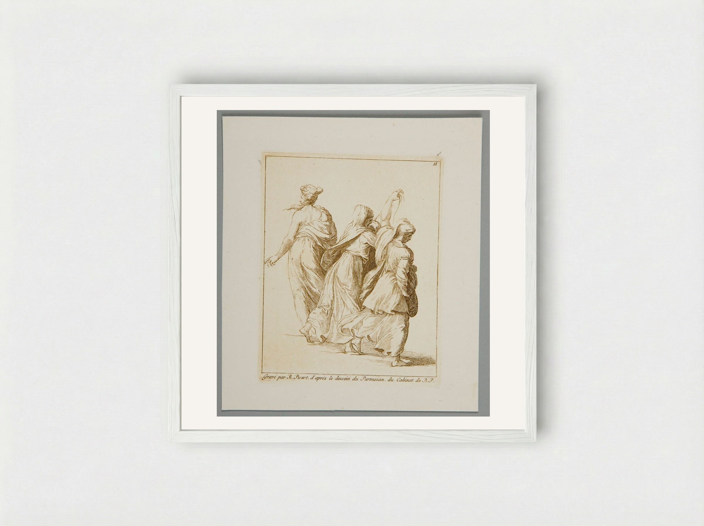 Three Holy Women - Bernard Picart - Framed Print White