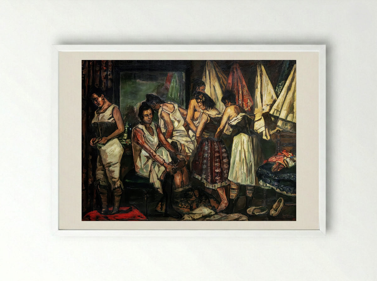 Dressing Room - José Gutiérrez Solana - Framed Print White