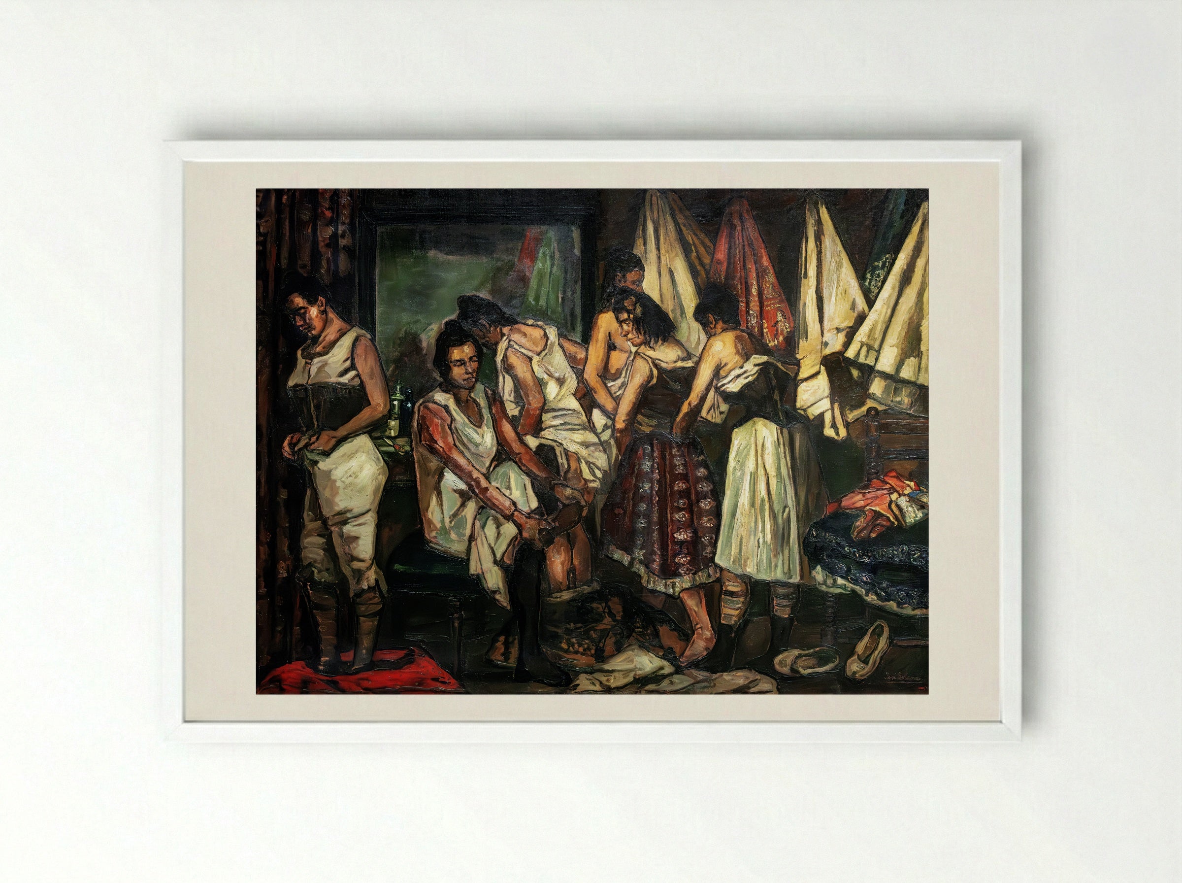 Dressing Room - José Gutiérrez Solana - Framed Print White