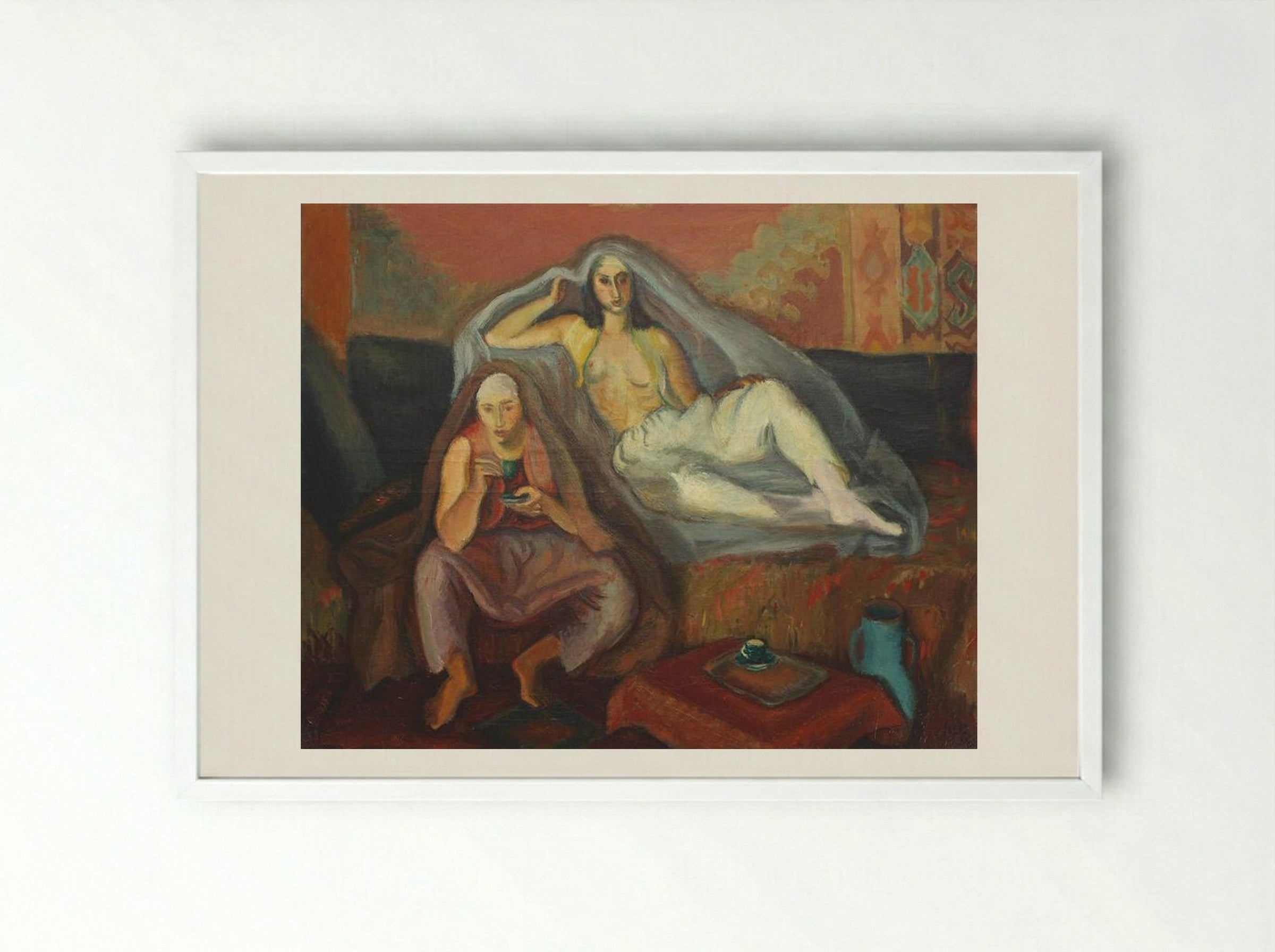 Tatar Interior - Iosif Iser - Framed Print White
