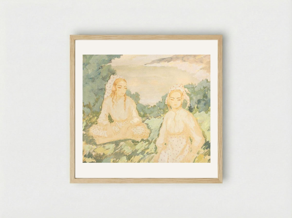 Turk Women in Balcic - Nicolae Tonitza - Framed Print Wood