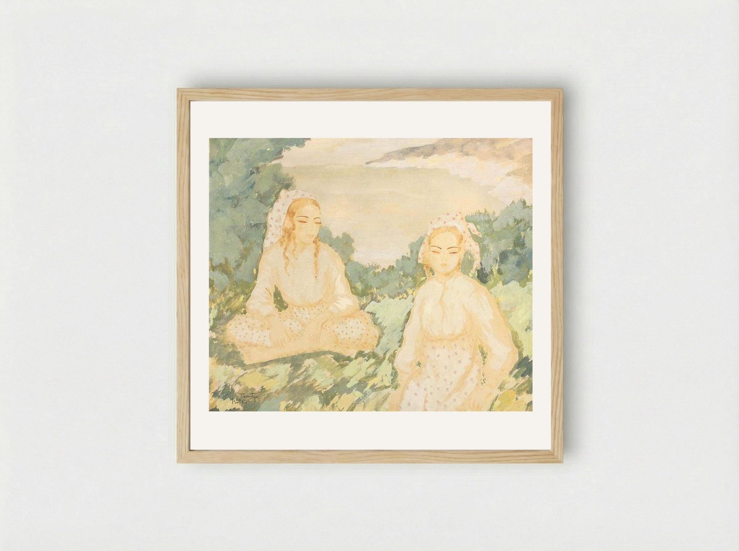 Turk Women in Balcic - Nicolae Tonitza - Framed Print Wood