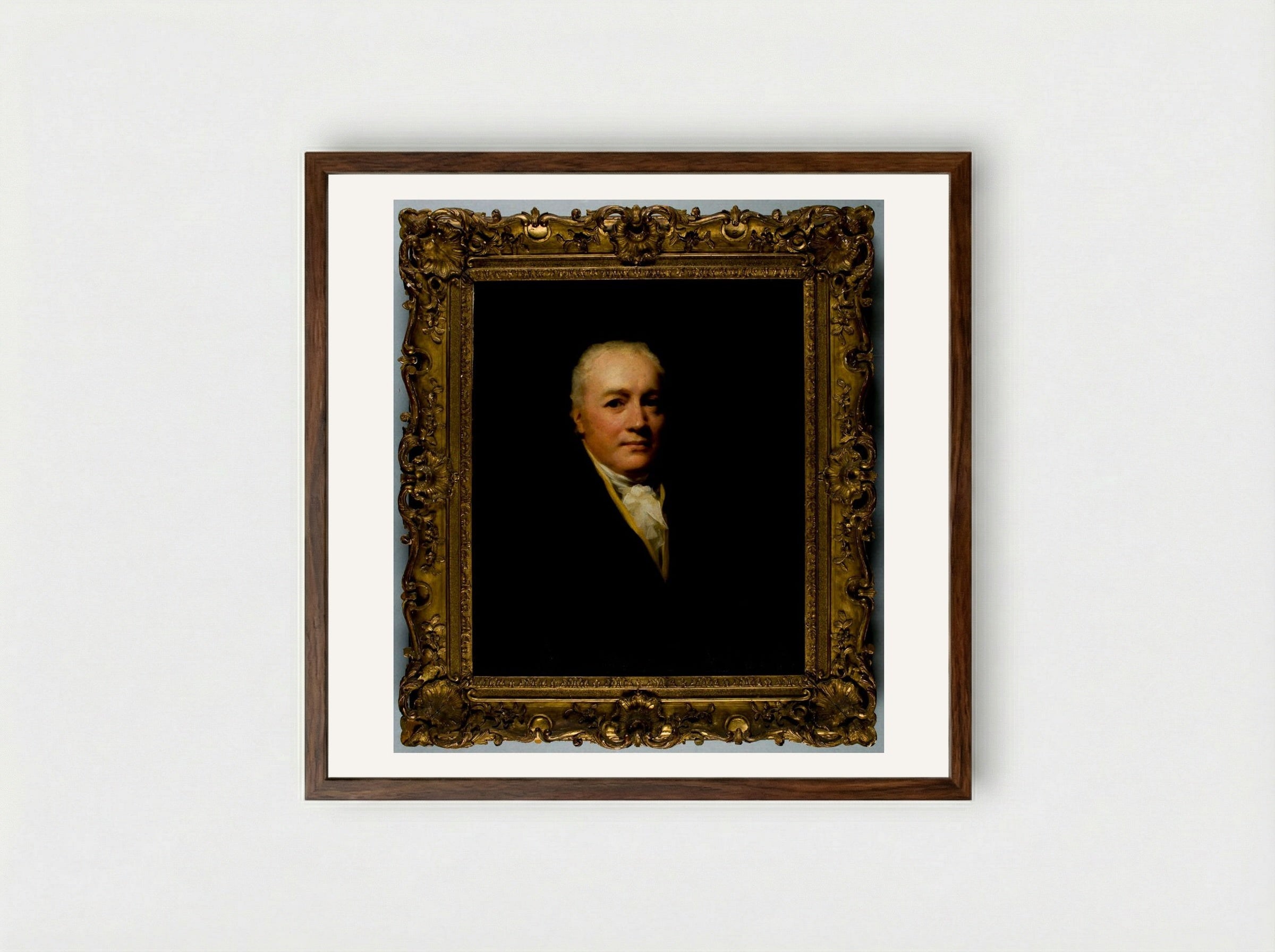 James Bruce of Bankton, Midcalder - Henry Raeburn - Framed Print Dark Wood