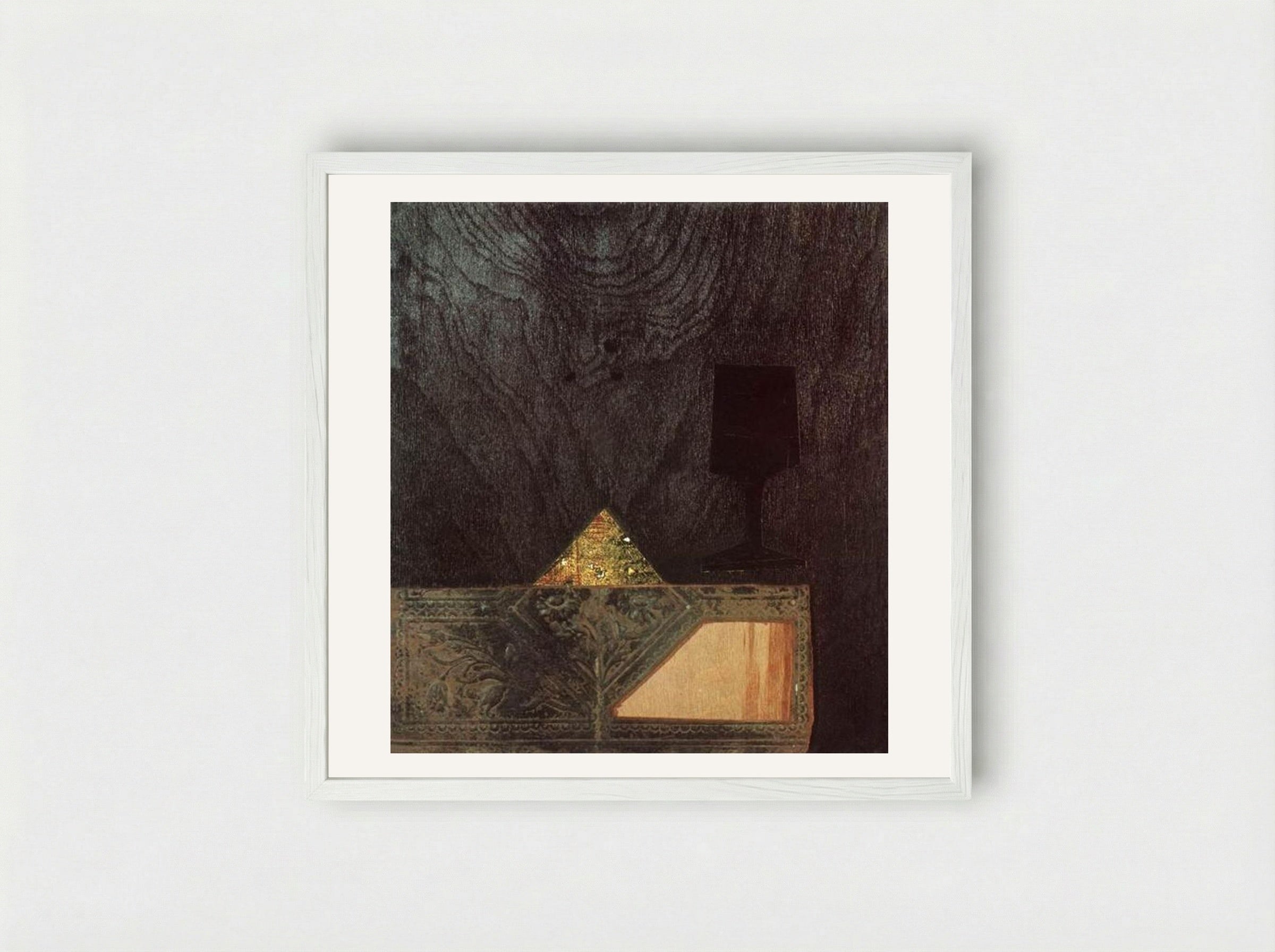 De profundis - Endre Bálint - Framed Print White