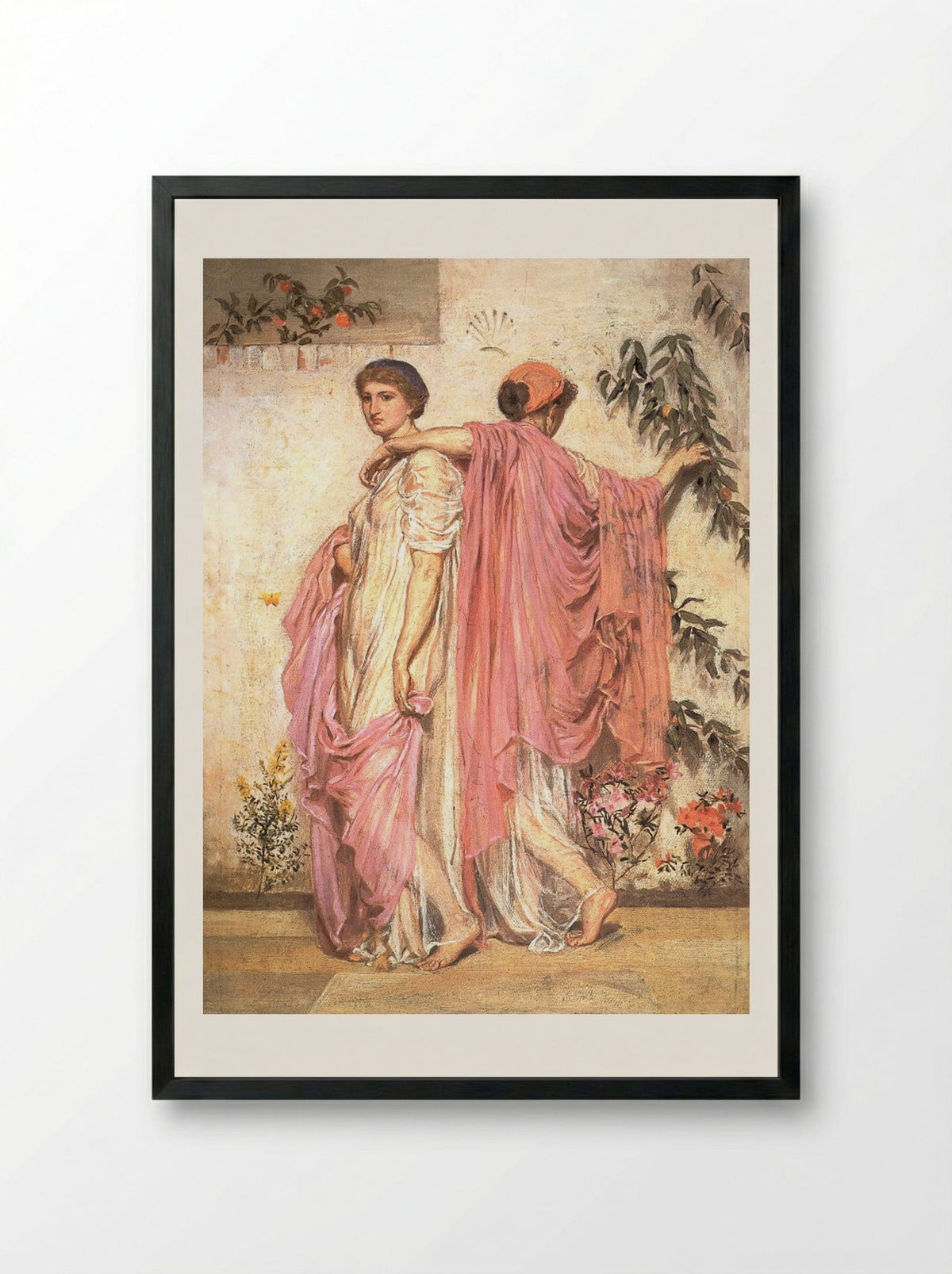 Apricots - Albert Joseph Moore - Framed Print Black