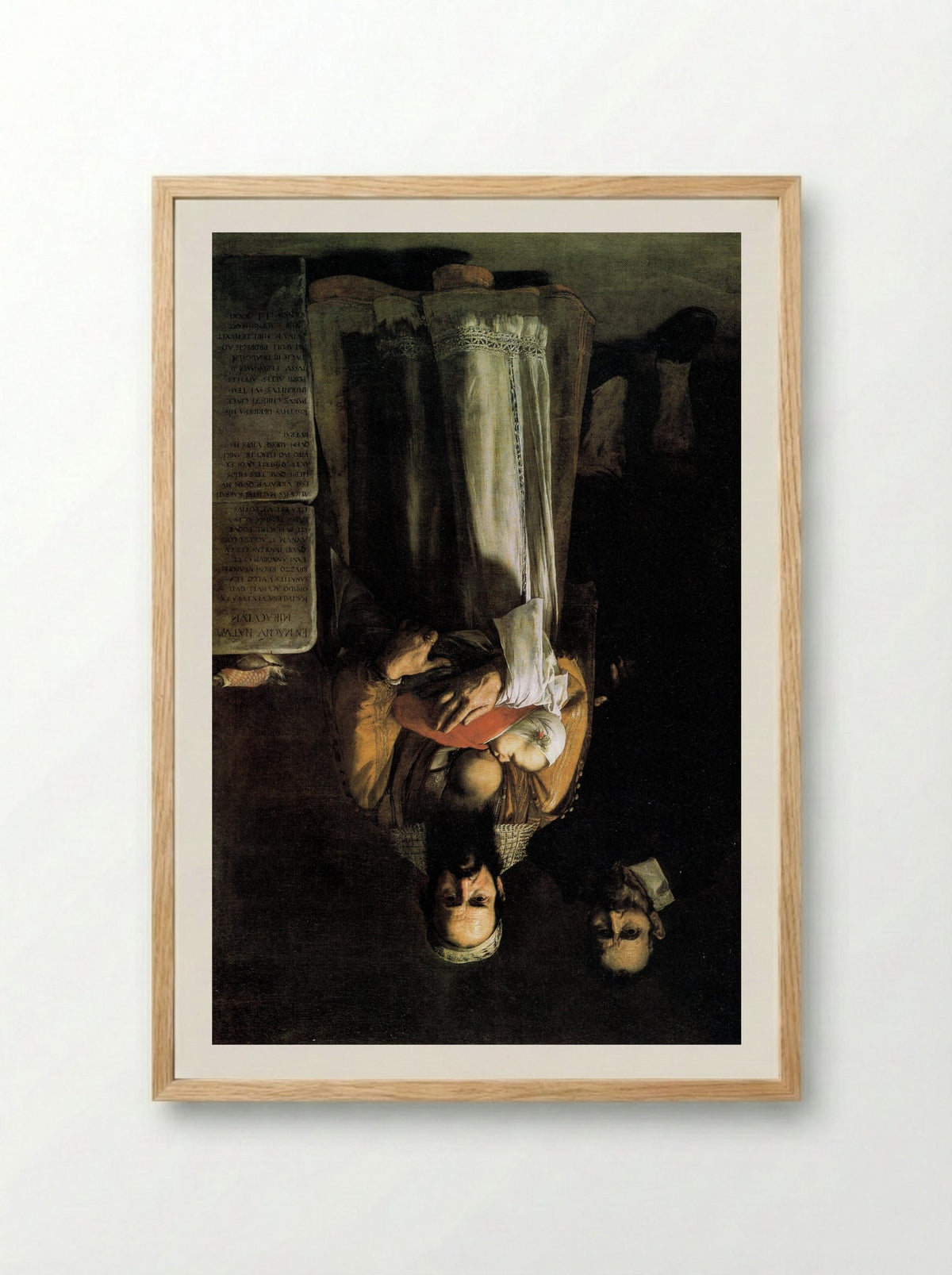 Magdalena Ventura with Her Husband and Son - Jusepe de Ribera - Framed Print Wood