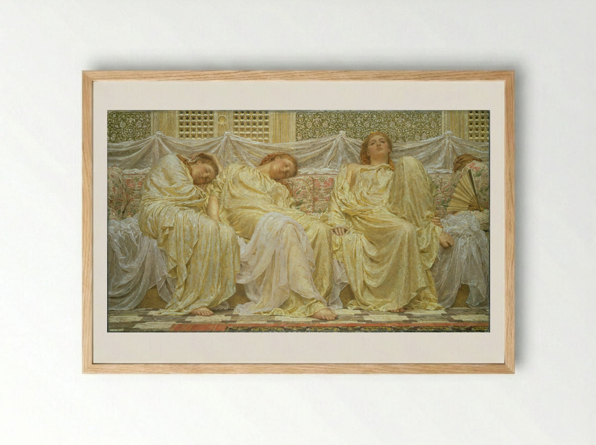 Dreamers - Albert Joseph Moore - Framed Print Wood