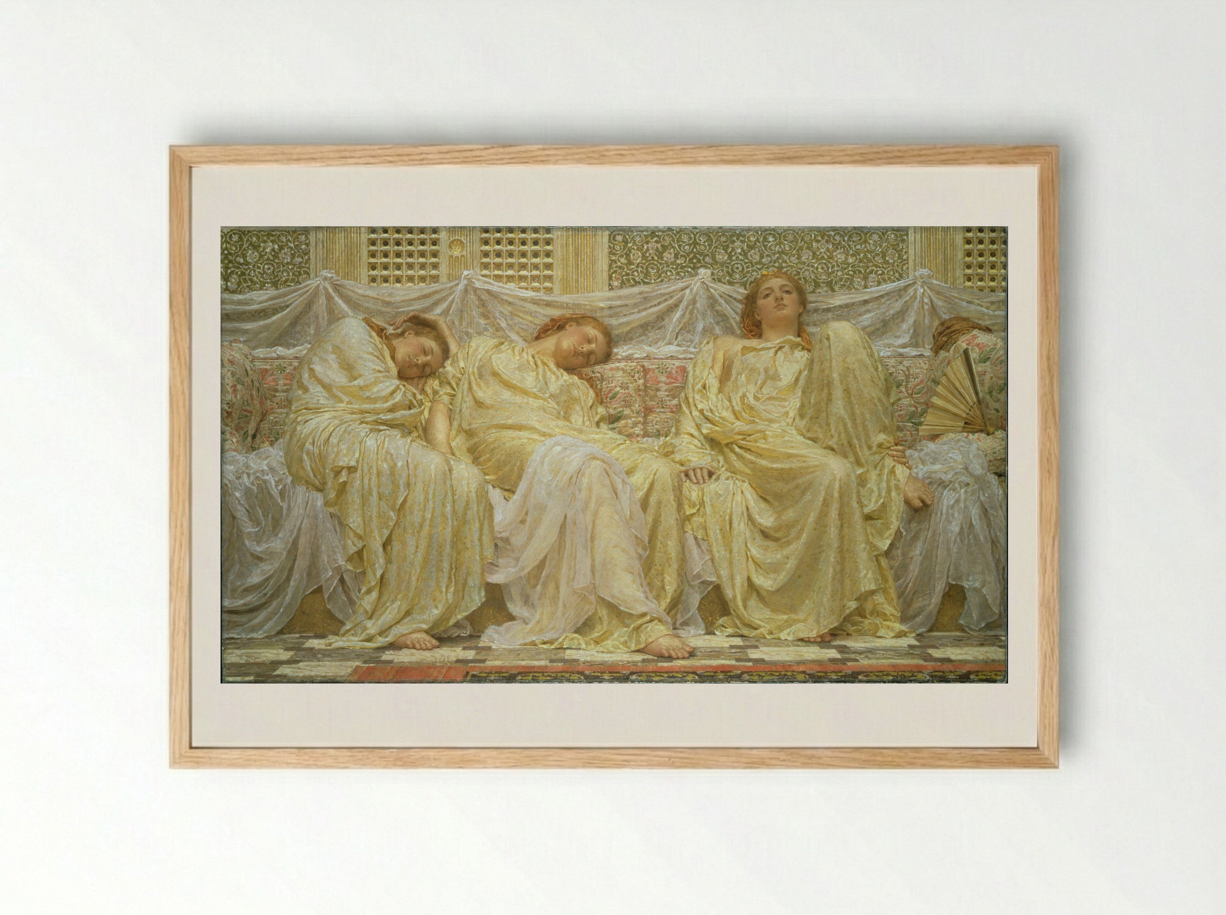 Dreamers - Albert Joseph Moore - Framed Print Wood