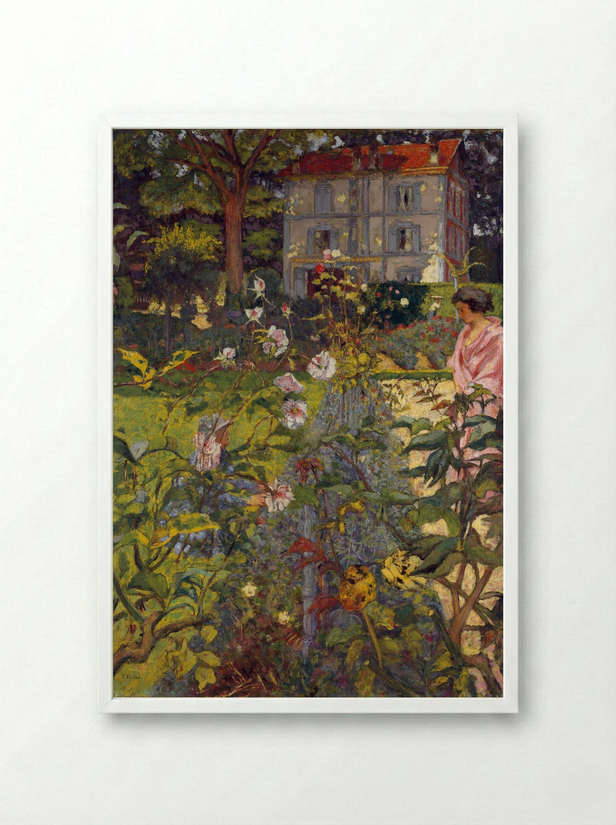 Garden at Vaucresson - Édouard Vuillard - Framed Print White