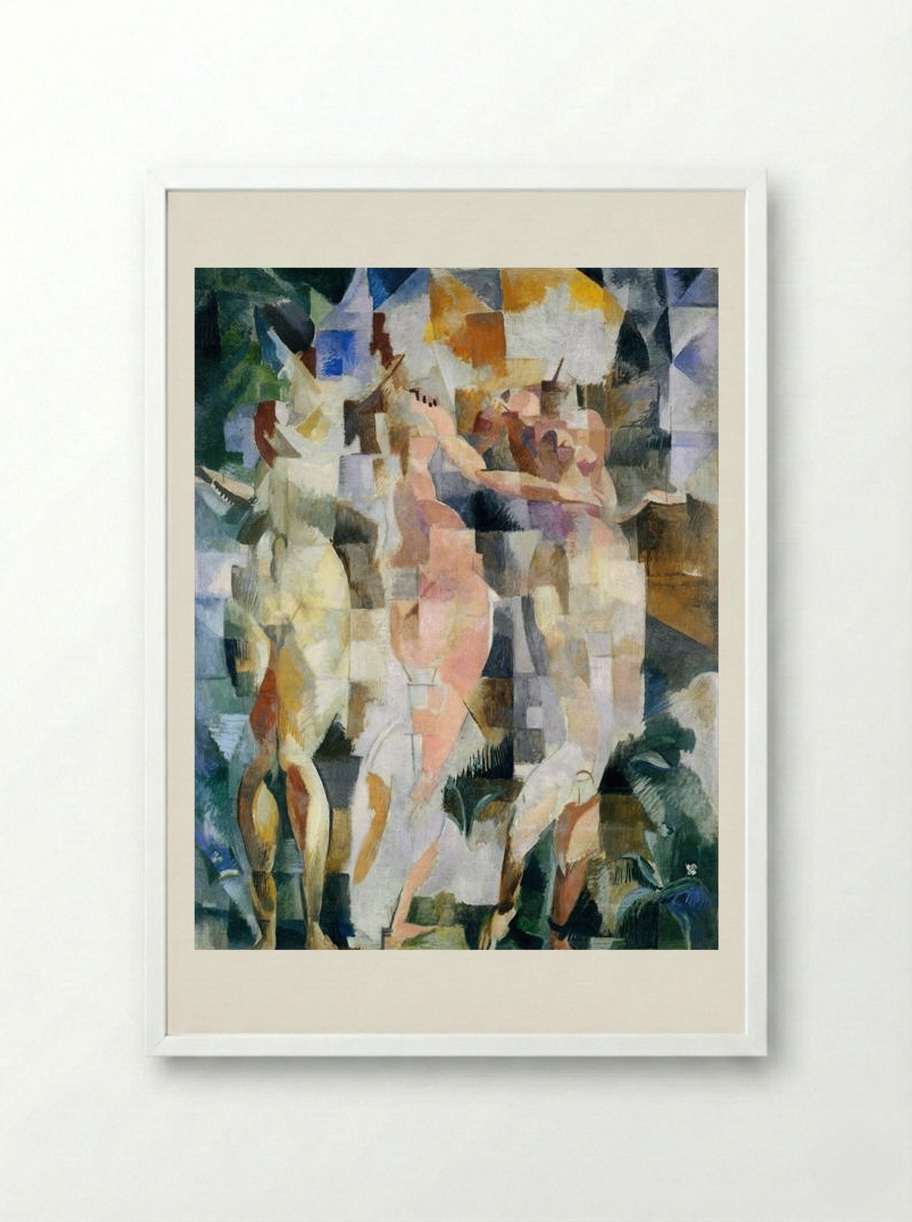 The Three Graces - Robert Delaunay - Framed Print White