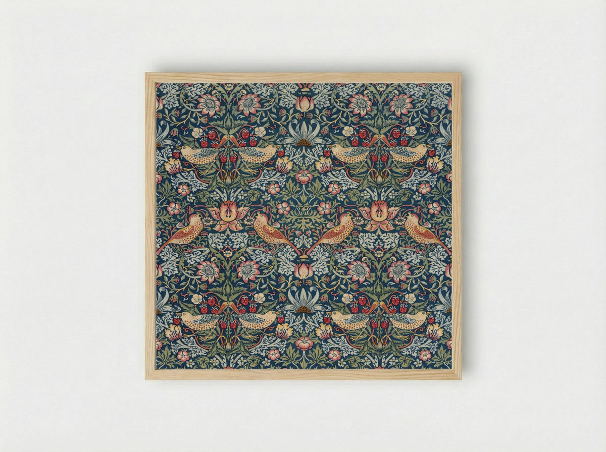 Strawberry Thief - William Morris - Framed Print Wood