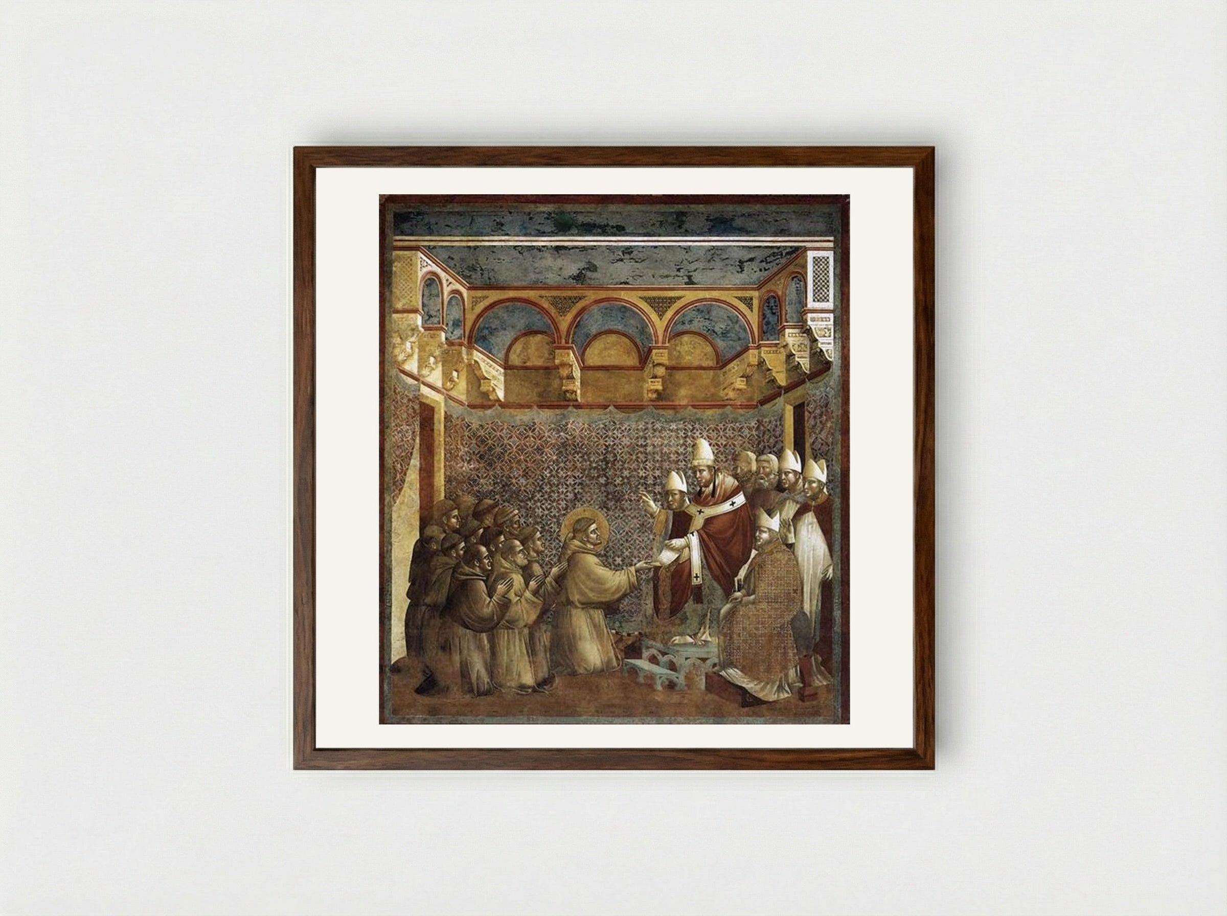 Confirmation of the Rule - Giotto di Bondone - Framed Print Dark Wood