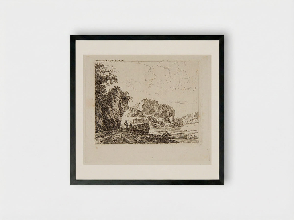 Road Along the Shore - Thérèse Holbein - Framed Print Black