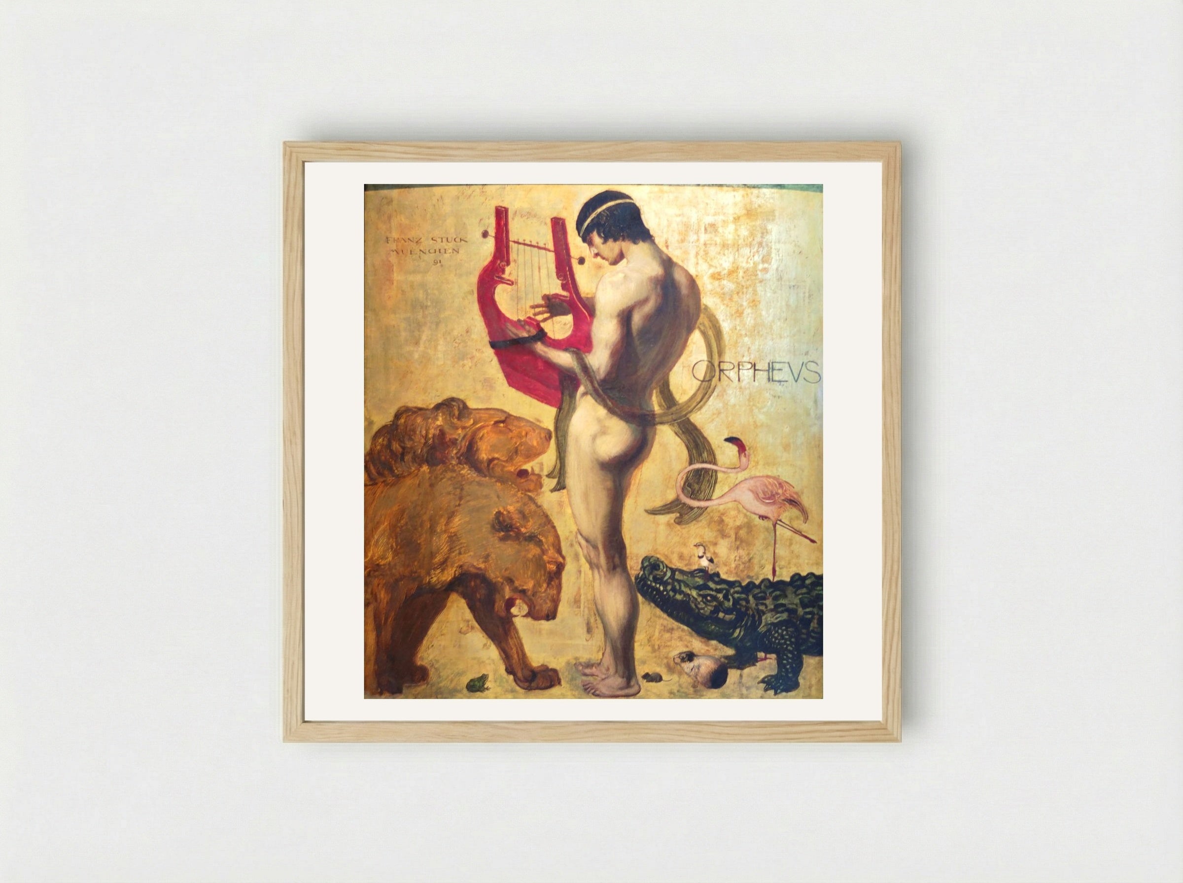 Orpheus - Franz von Stuck - Framed Print Wood