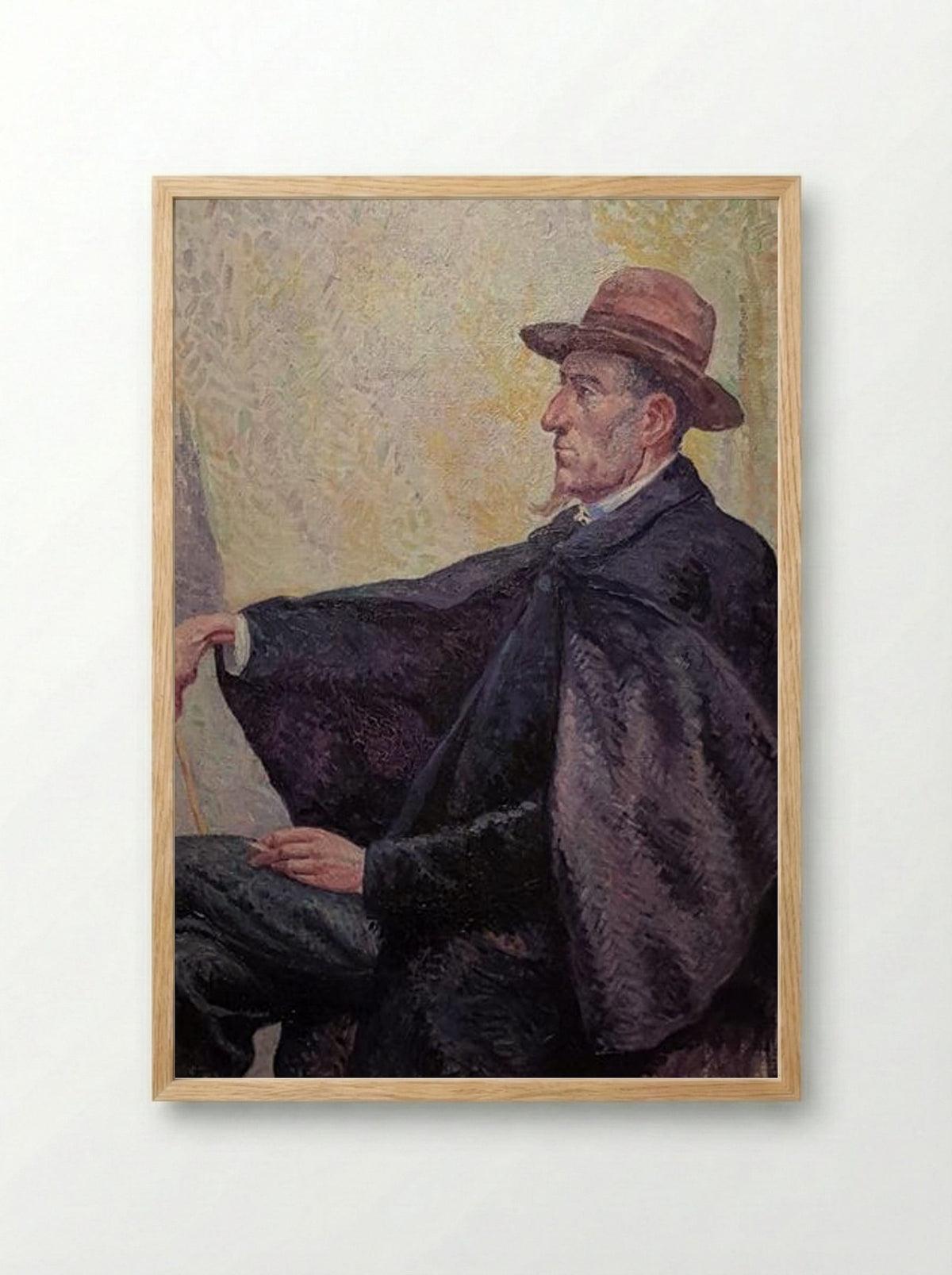 Portrait of Félix Fénéon - Maximilien Luce - Framed Print Wood