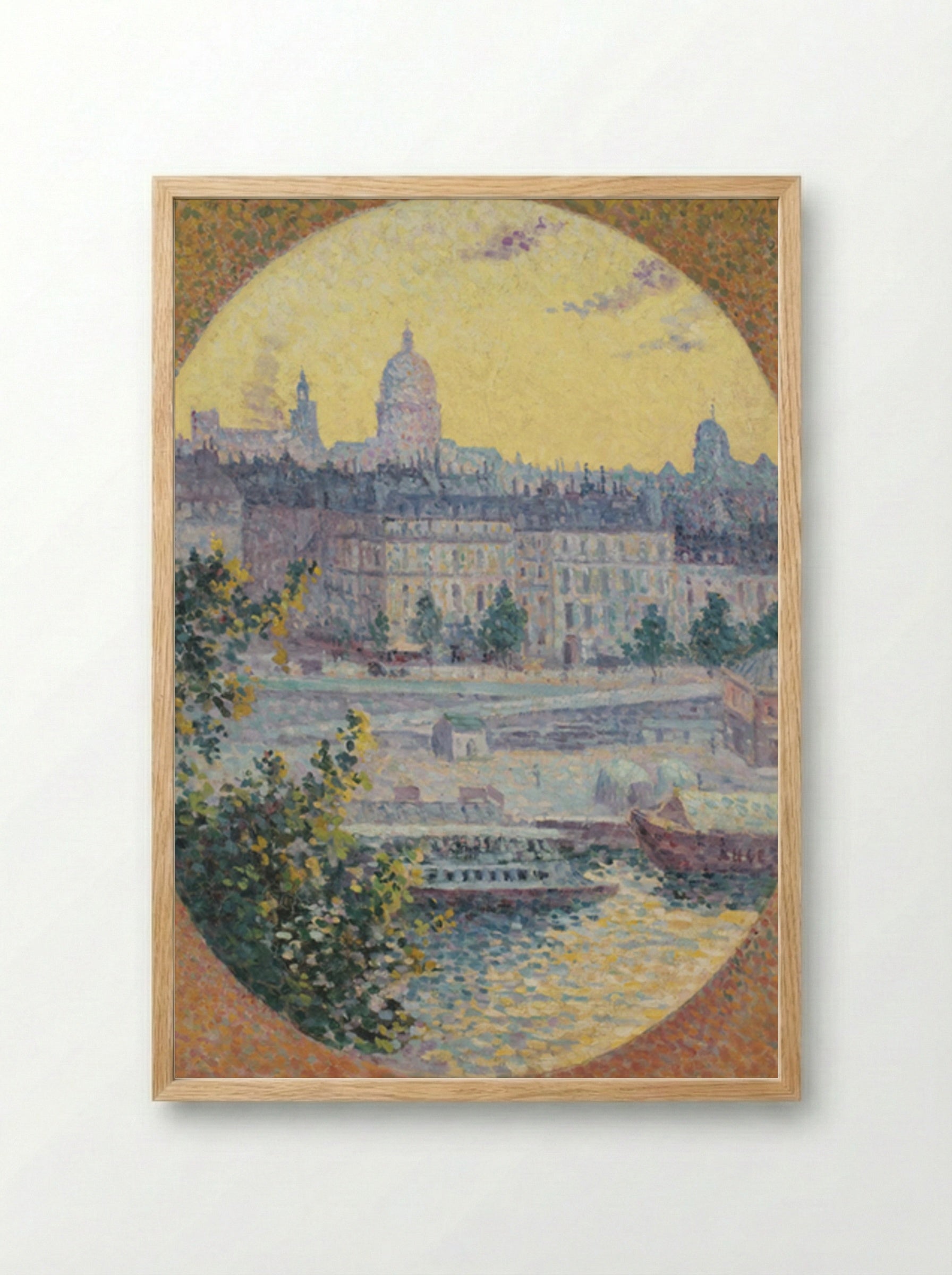 Le Quai Montebello Et La Colline Sainte-geneviève, Paris - Maximilien Luce - Framed Print Wood