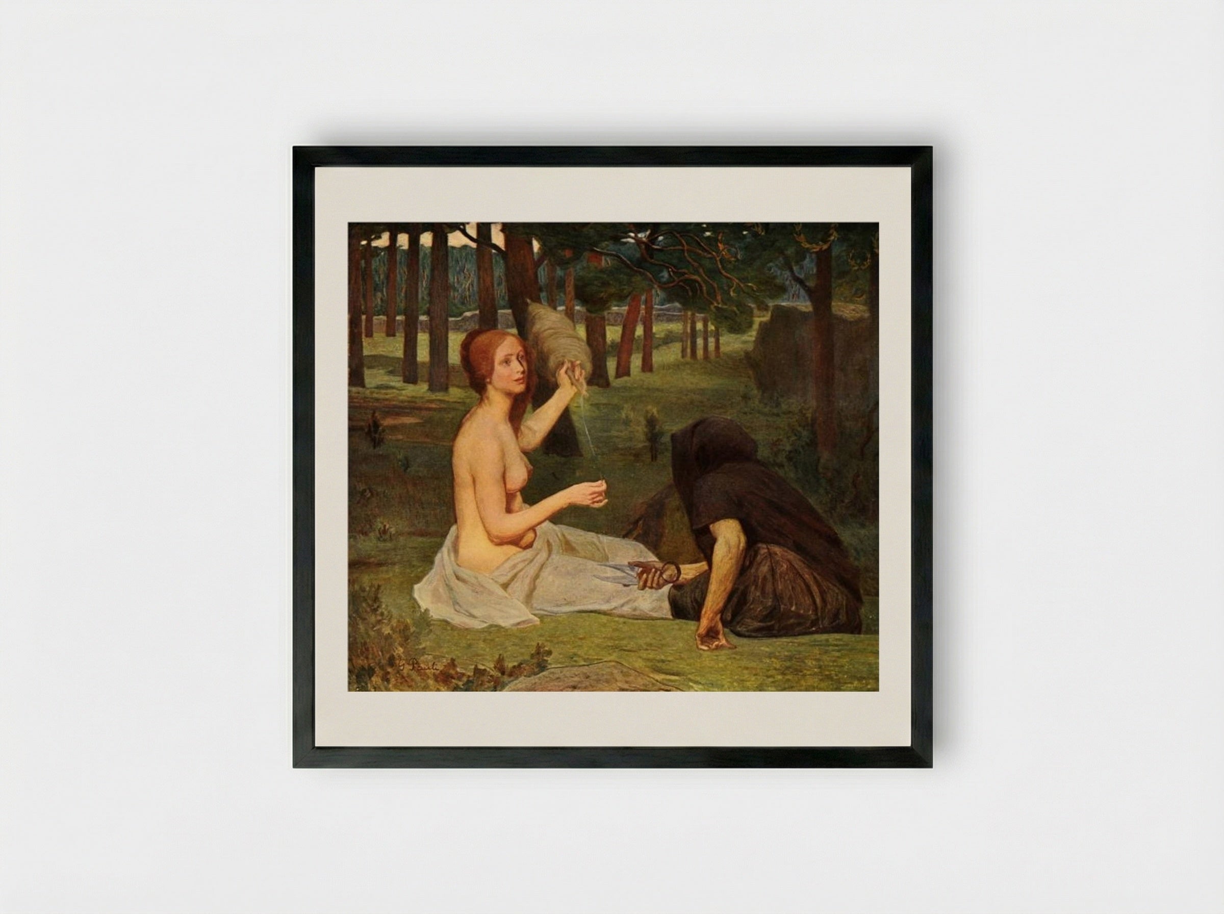 Fate, Life, Truth, Beauty - Georg Pauli - Framed Print Black