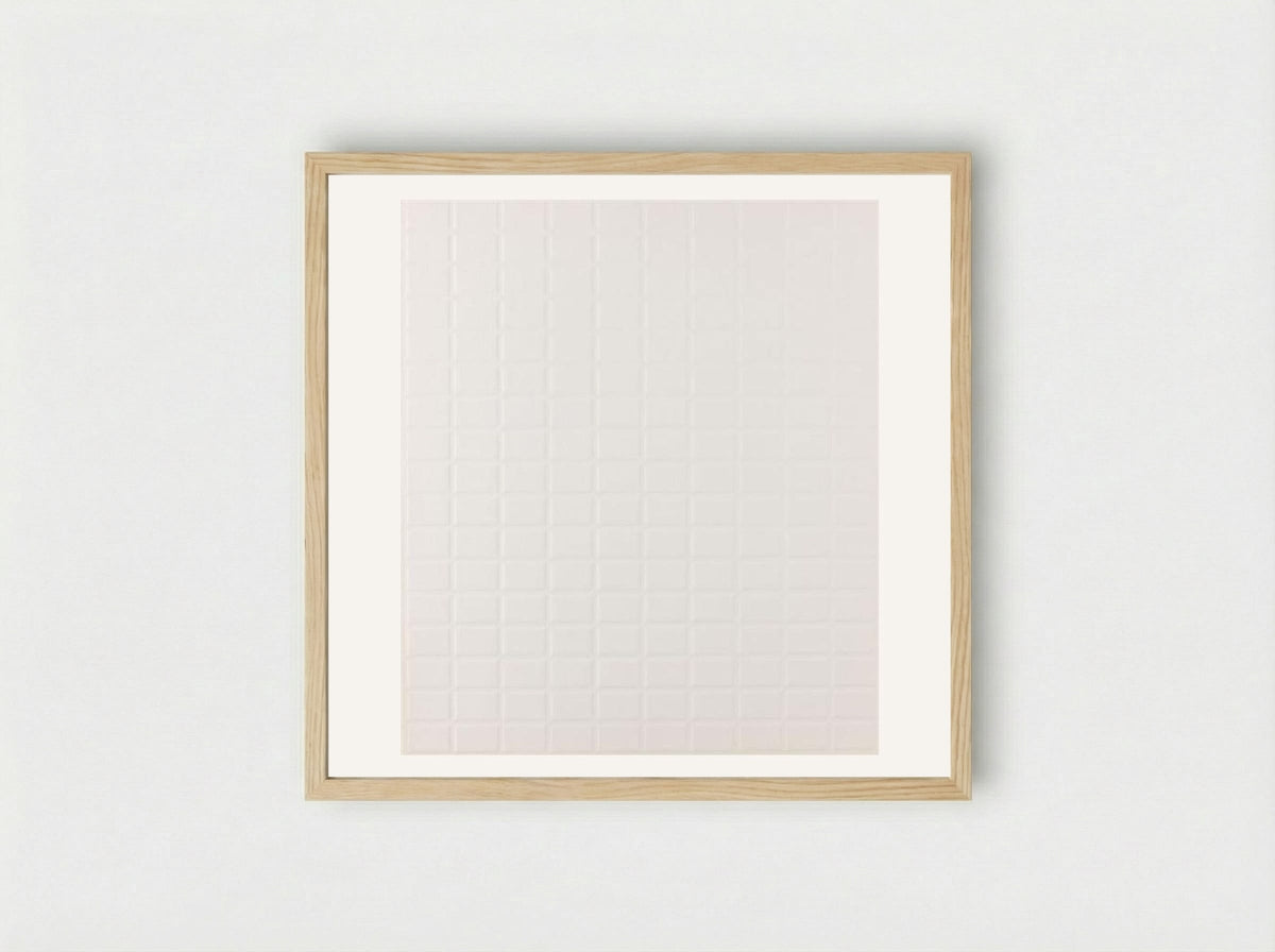 Untitled (Grid Relief) - Jan Schoonhoven - Framed Print Wood