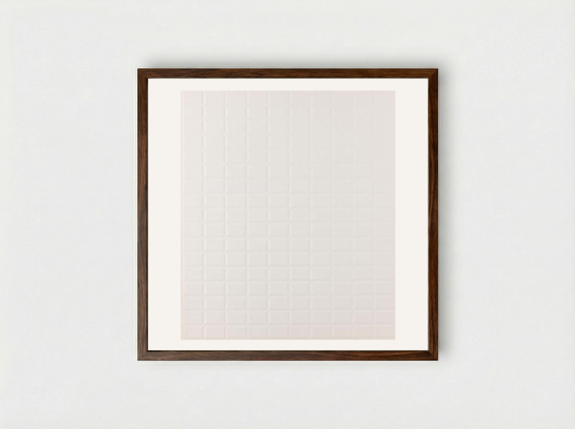 Untitled (Grid Relief) - Jan Schoonhoven - Framed Print Dark Wood