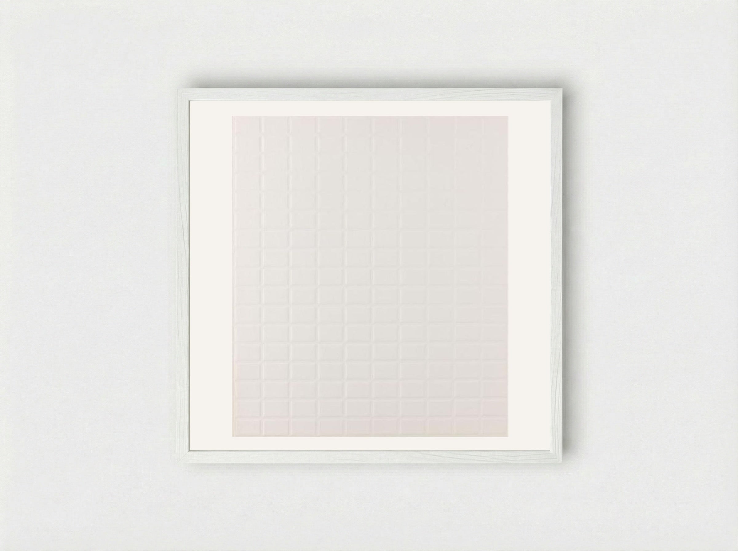 Untitled (Grid Relief) - Jan Schoonhoven - Framed Print White