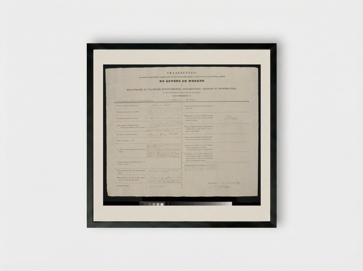 Prof. van der Palm predikend in de Lutherse kerk te 's-Gravenhage voor de koninklijke familie - Johannes Hari (I) - Framed Print Black