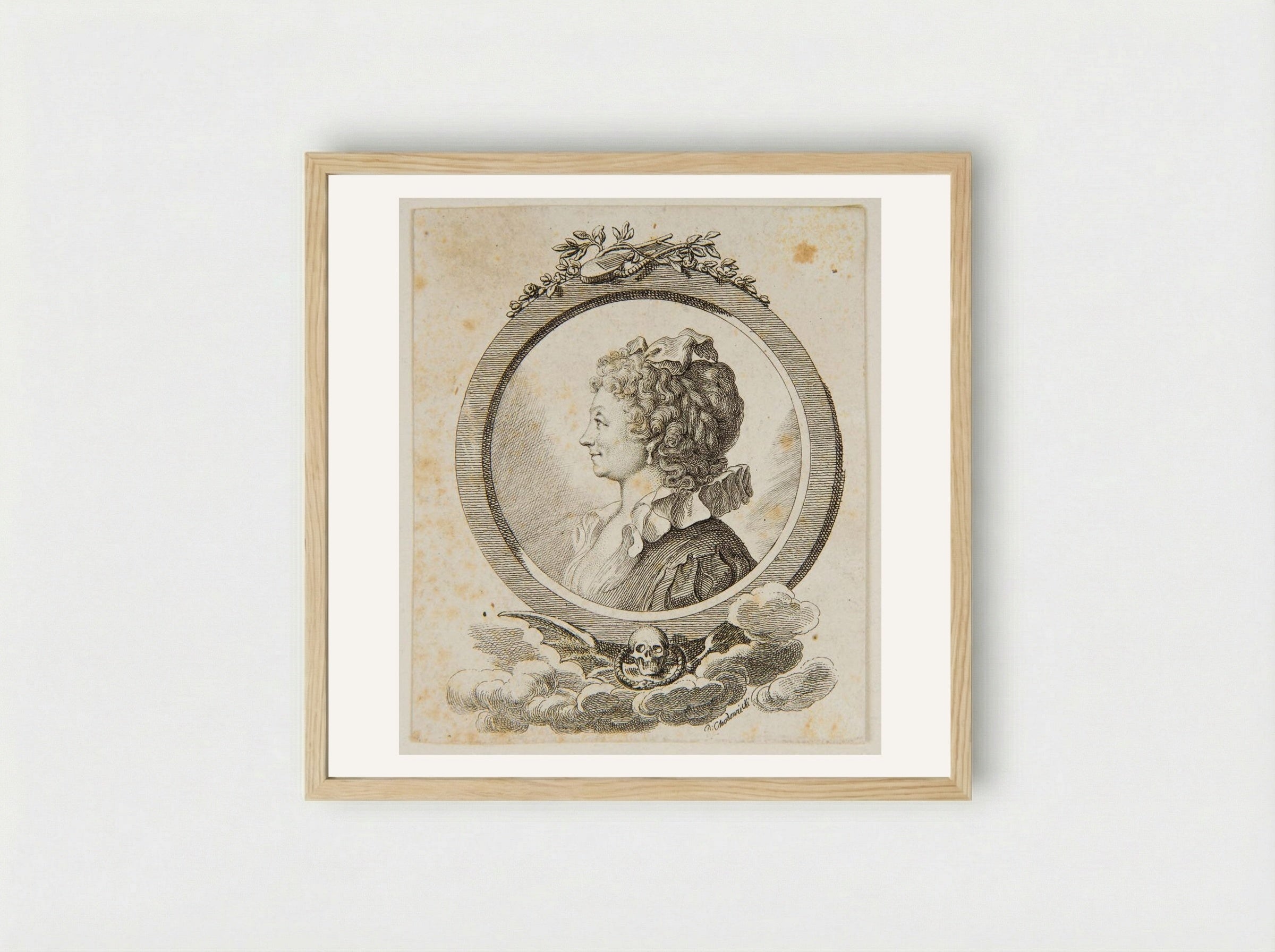 Sophie Becker Schwarz - Daniel Nikolaus Chodowiecki - Framed Print Wood
