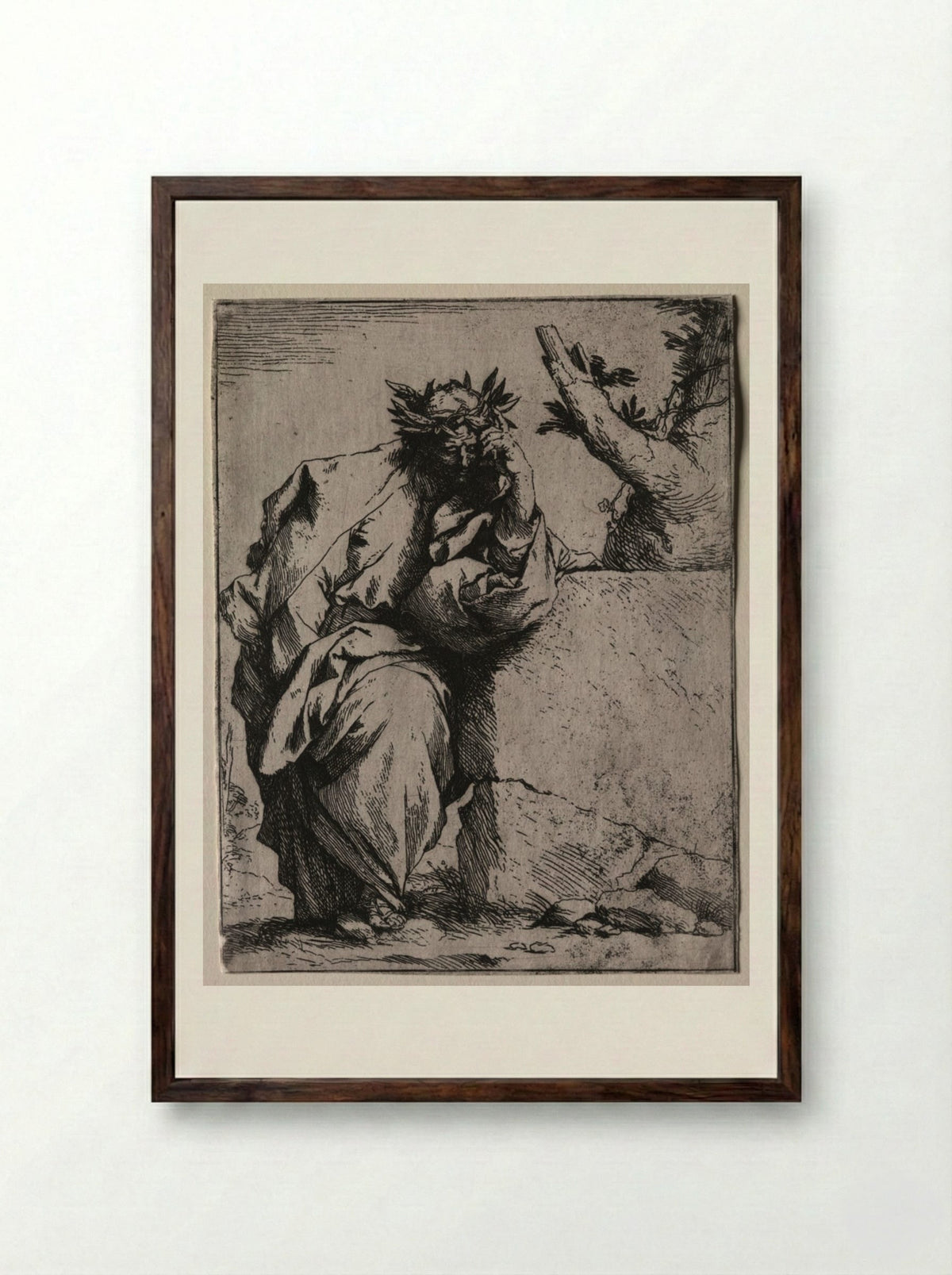 Virgil - Jusepe de Ribera - Framed Print Dark Wood