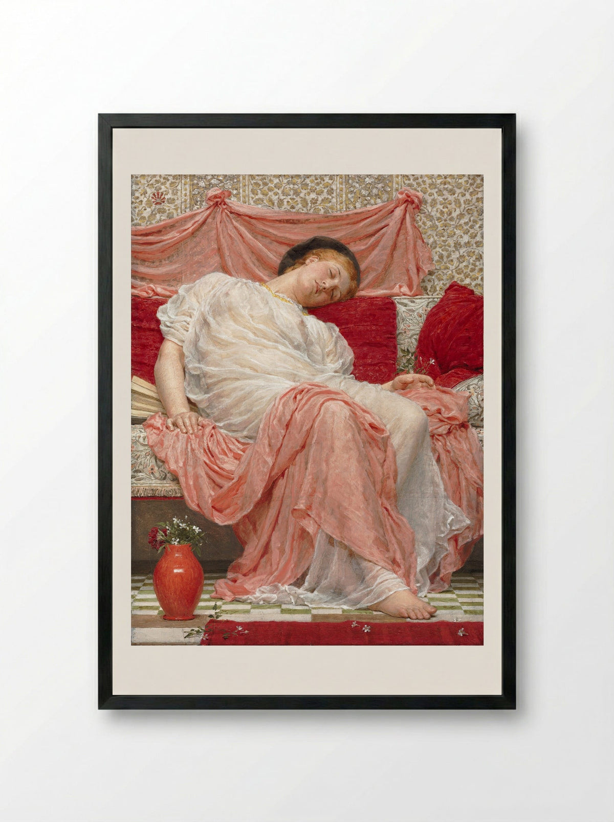 Jasmine - Albert Joseph Moore - Framed Print Black