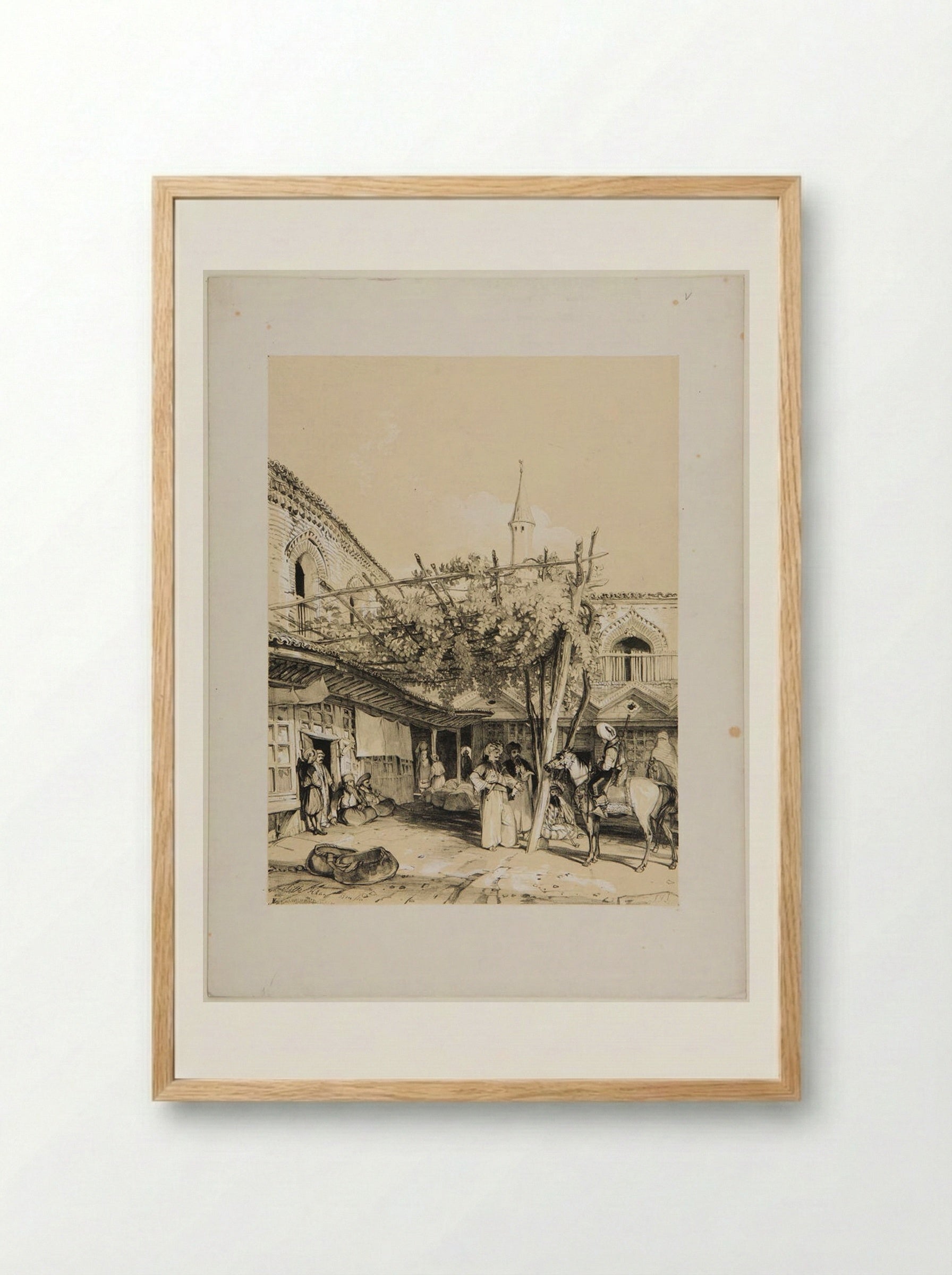 Silk Khan, Brusa - John Frederick Lewis - Framed Print Wood
