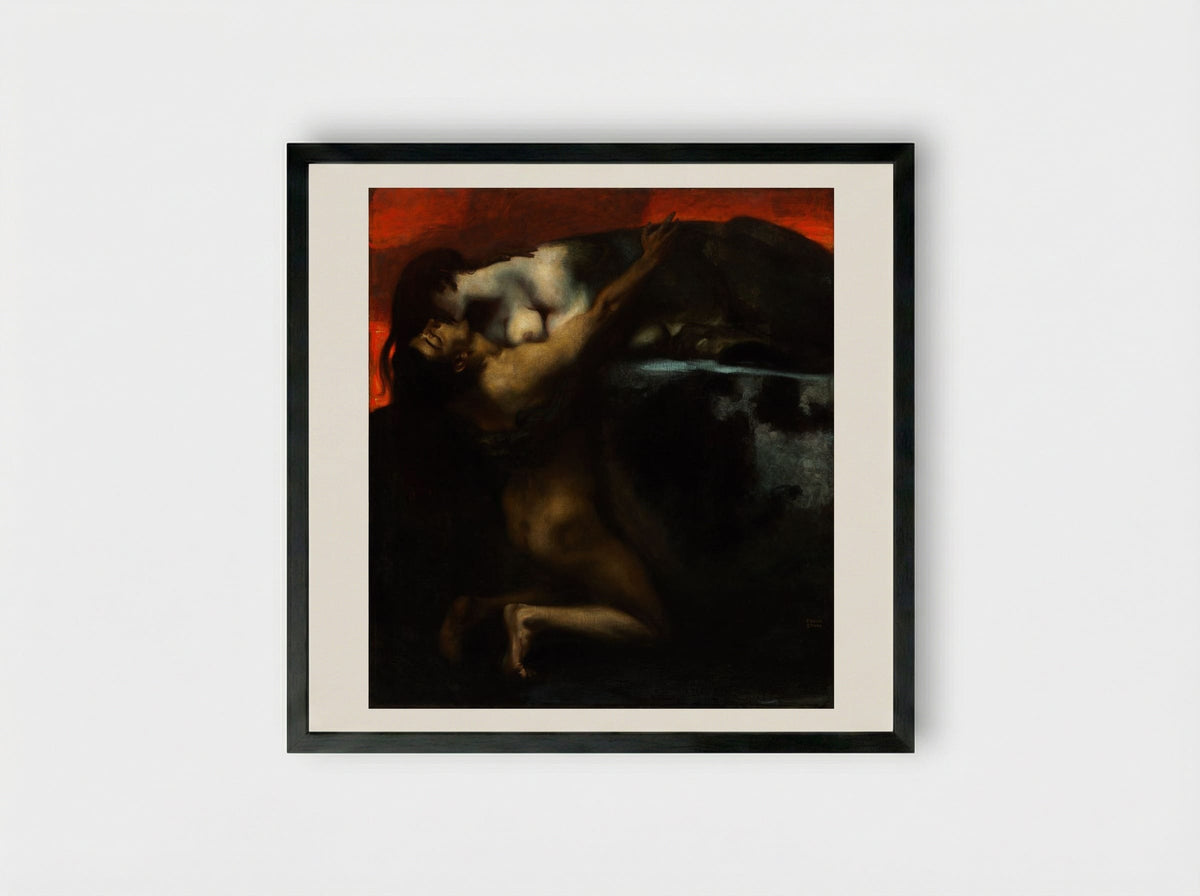 Sphinx - Franz von Stuck - Framed Print Black