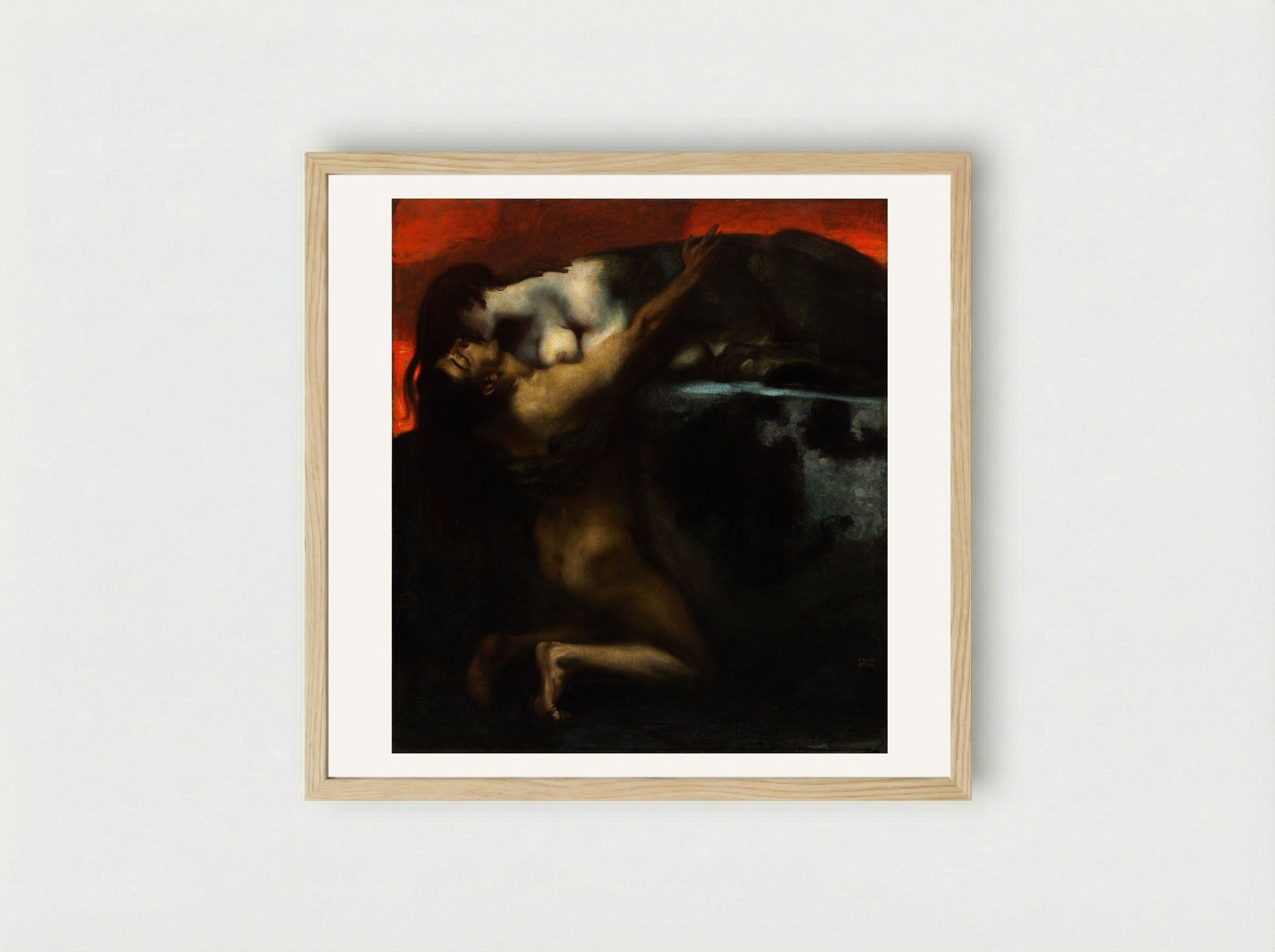 Sphinx - Franz von Stuck - Framed Print Wood