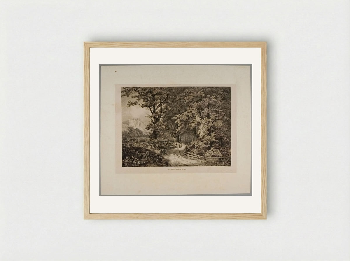 Motiv aus der Ramsau in Bayern - Karl Borromäus Post - Framed Print Wood