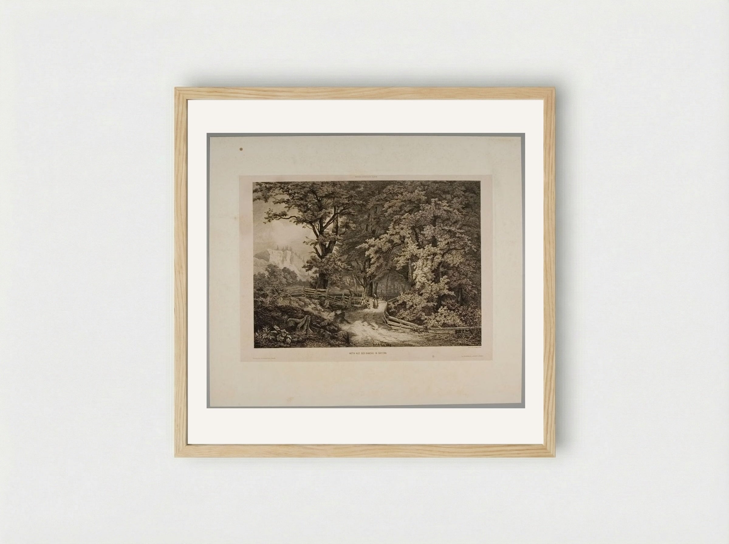 Motiv aus der Ramsau in Bayern - Karl Borromäus Post - Framed Print Wood