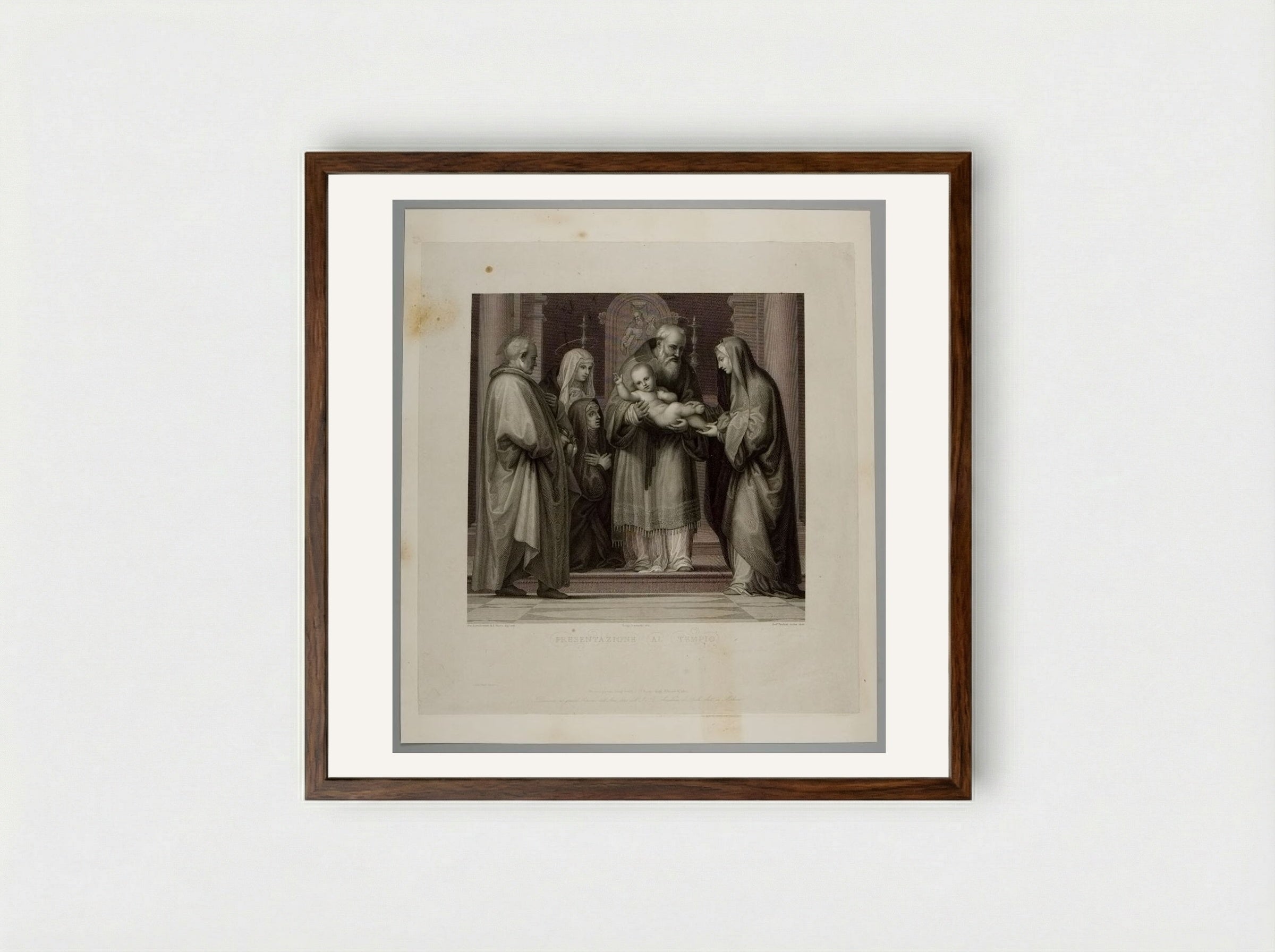 Presentazione al Tempio - Antonio Perfetti - Framed Print Dark Wood